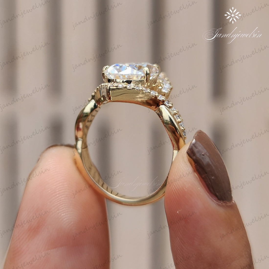 Pear Cut Moissanite Engagement Ring 14K Solid Gold Ring Unique Pear Halo Ring Wedding Ring For Her Vintage Inspire Anniversary Gift For Women