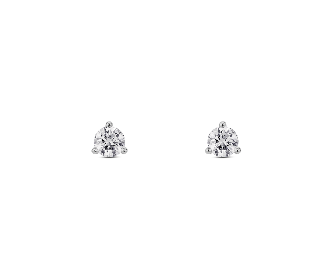 Lab-Grown Diamond ¼ct. tw. Mini Round Brilliant Solitaire Studs | White