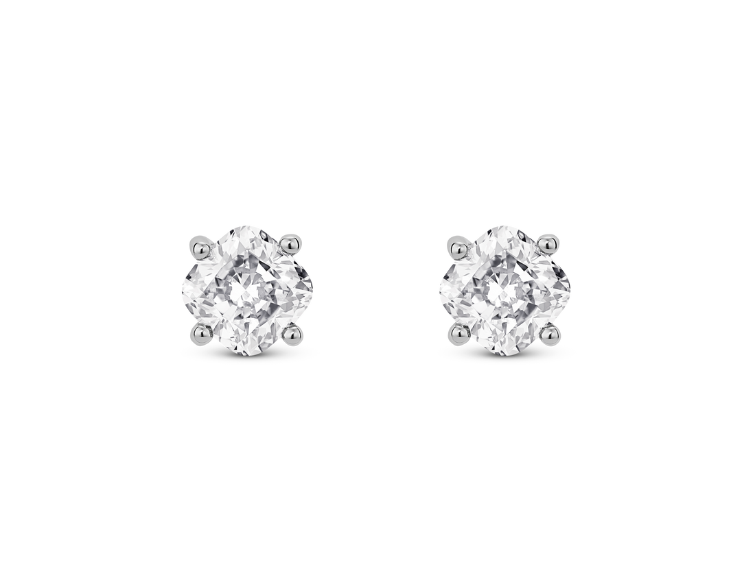 Lab-Grown Diamond 1ct. tw. Cushion Cut 14k Gold Studs | White