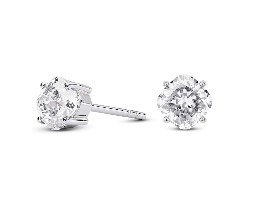Lab-Grown Diamond 1½ct. tw. Cushion Cut 14k Gold Studs | White