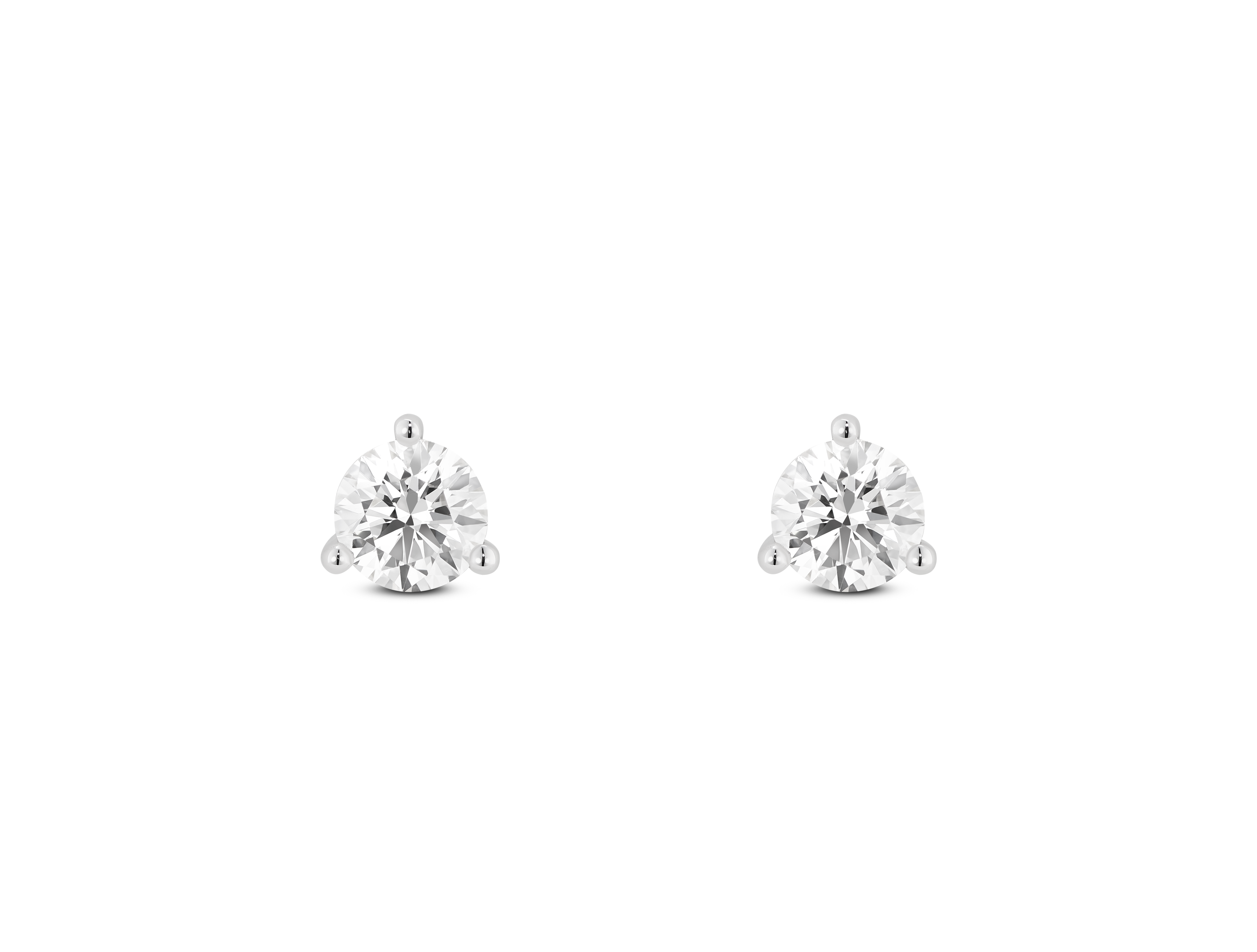 Lab-Grown Diamond ²⁄₇ct. tw. Round Brilliant Studs | White