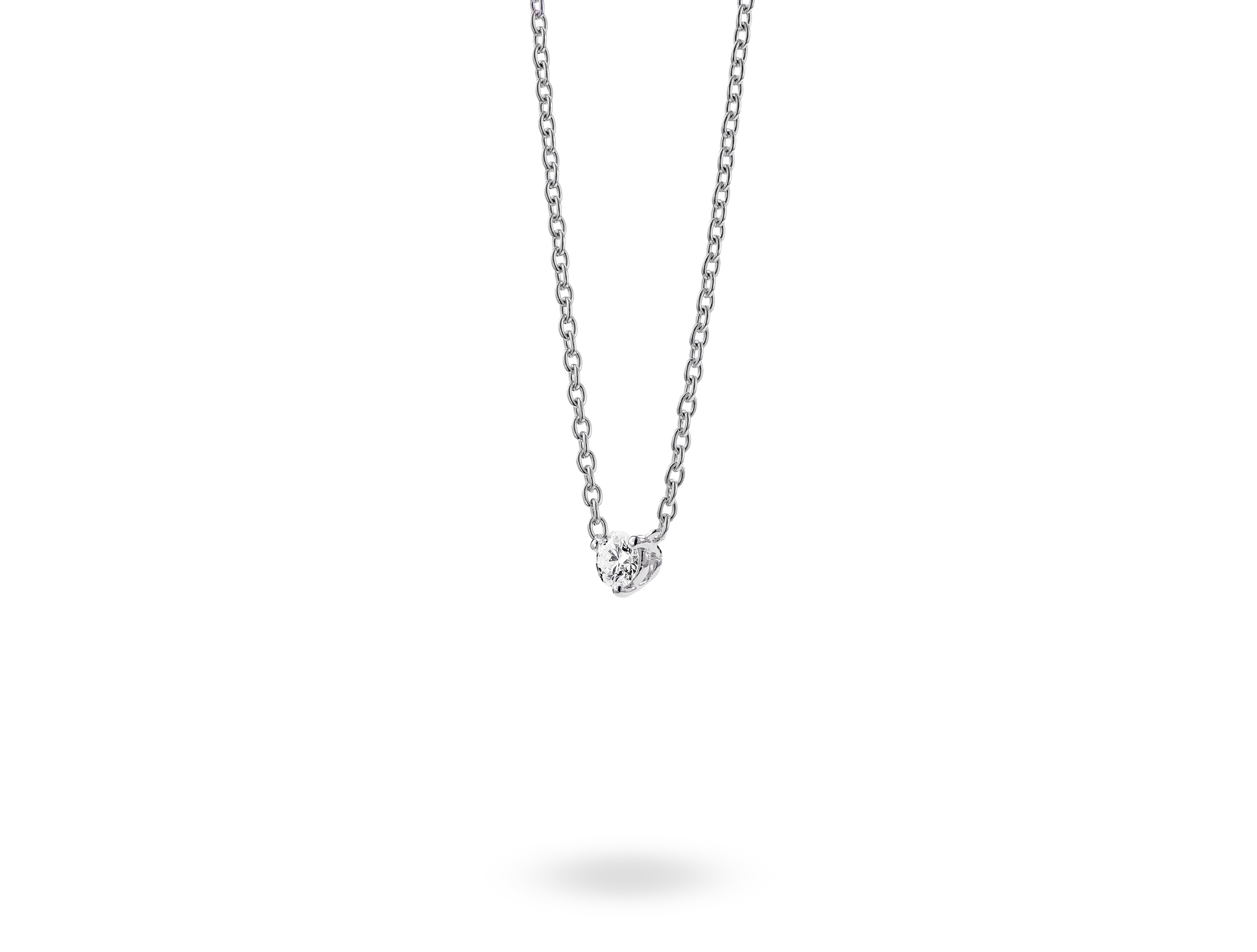 Lab-Grown Diamond ¼ct. Mini Round Brilliant Solitaire 10k Gold Pendant | White