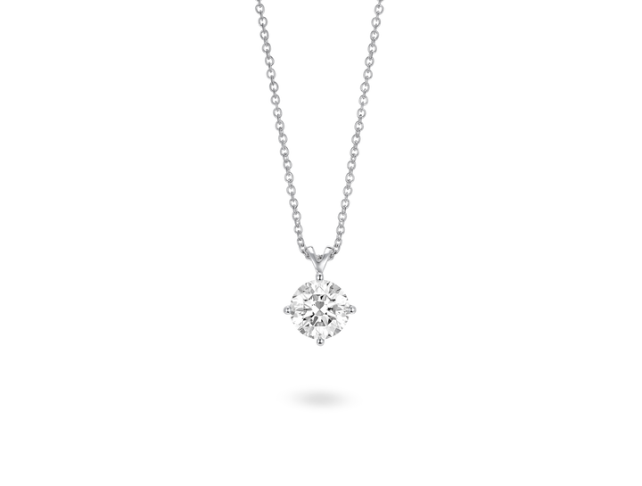 Finest Lab-Grown Diamond 1ct. Round Brilliant Solitaire Pendant | White