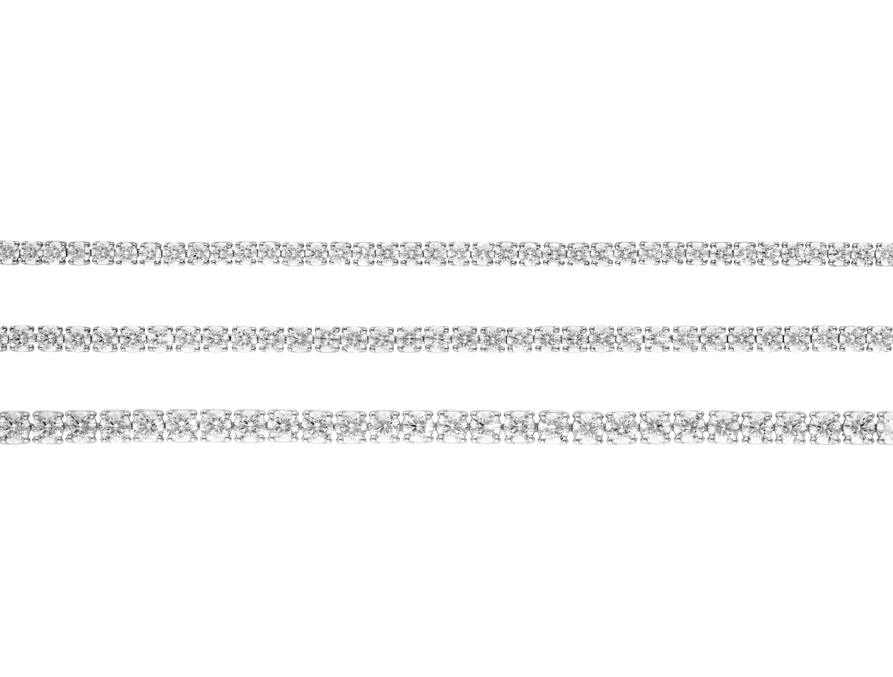 Lab-Grown Diamond Small Tennis Bracelet - E/F color, 6.5" length | White