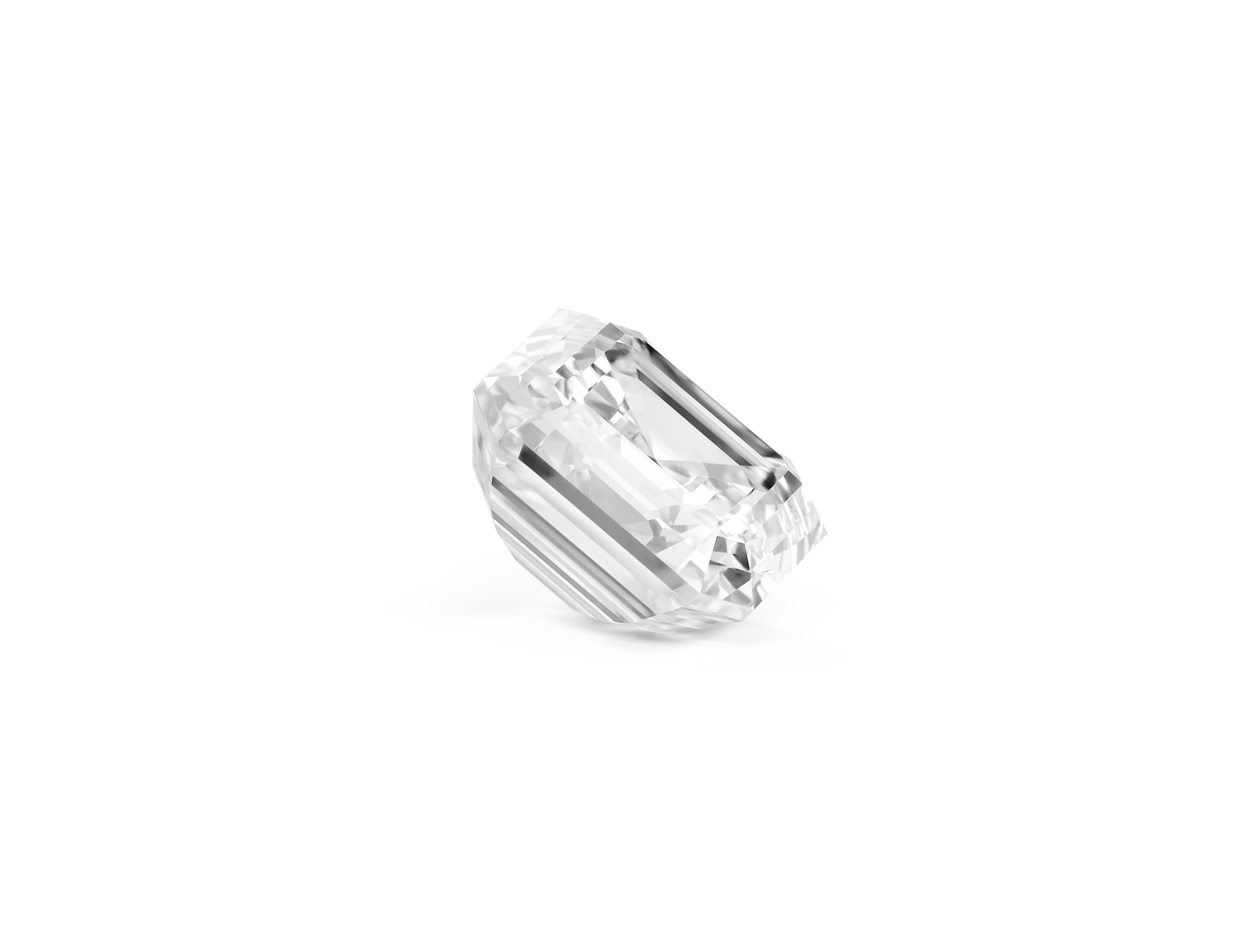 Lab-Grown Loose 3ct. Asscher Cut Diamond | White