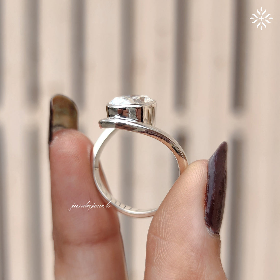 Oval Moissanite Ring, Open Wrap Ring Bezel Set Gold Band Minimalist Unique Engagement Ring