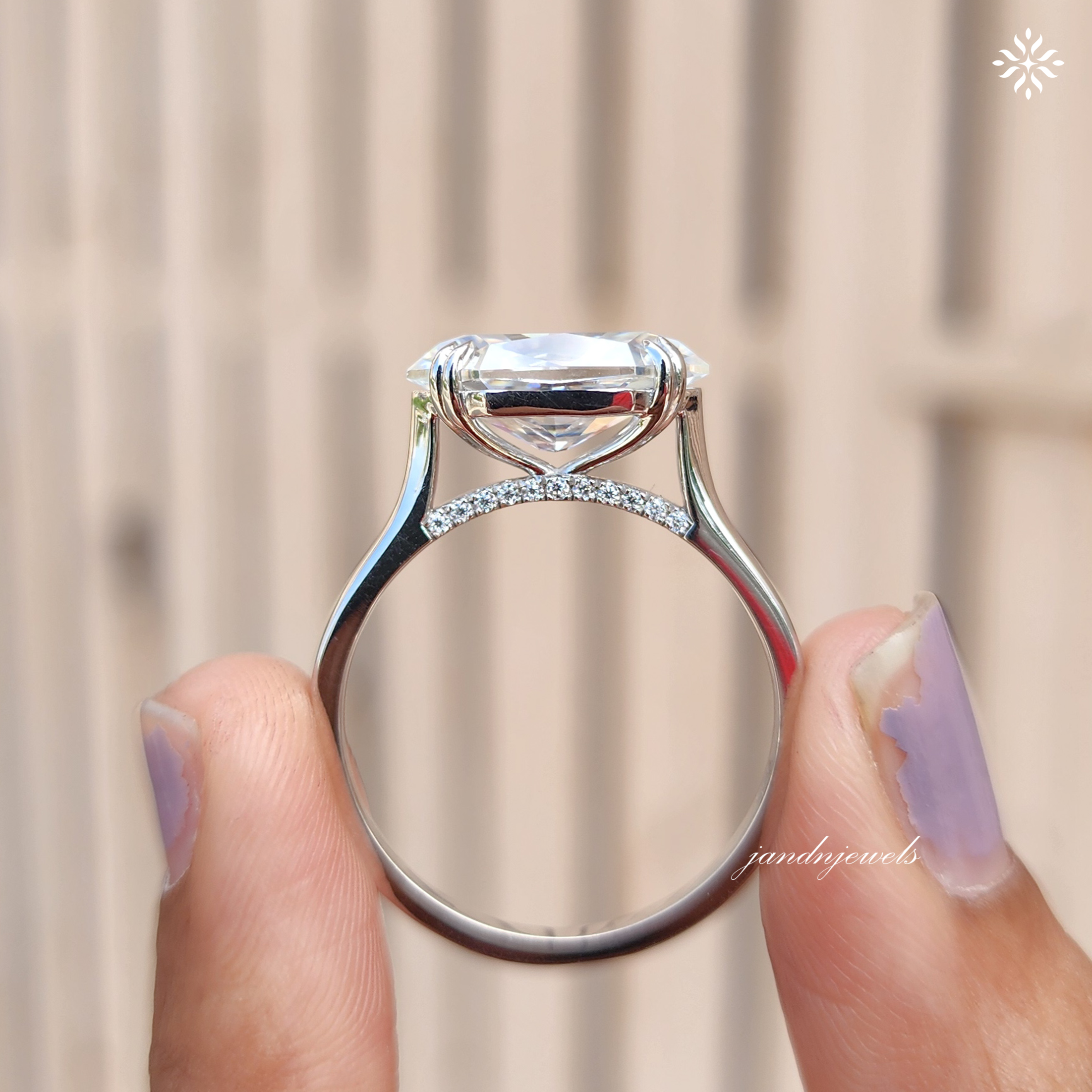 3CT Dutch Marquise Moissanite Ring 14K Gold Engagement Ring East West Dutch Marquise Ring Hidden Halo Ring Double Claw Prong Ring for Her