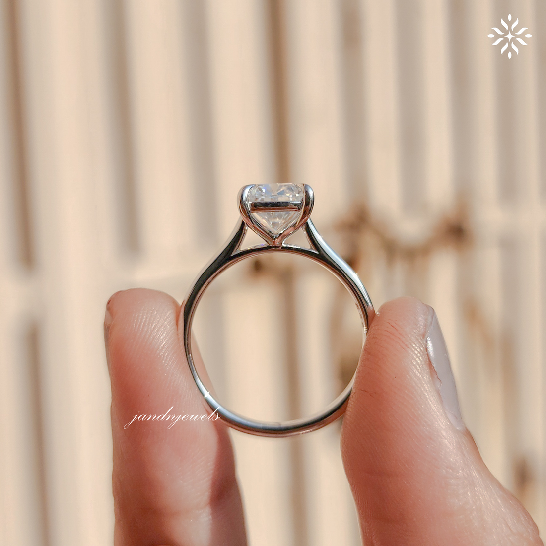 2.5CT Cushion Cut Moissanite Engagement Ring Solitaire 14K Gold Minimalist Wedding Ring for Her