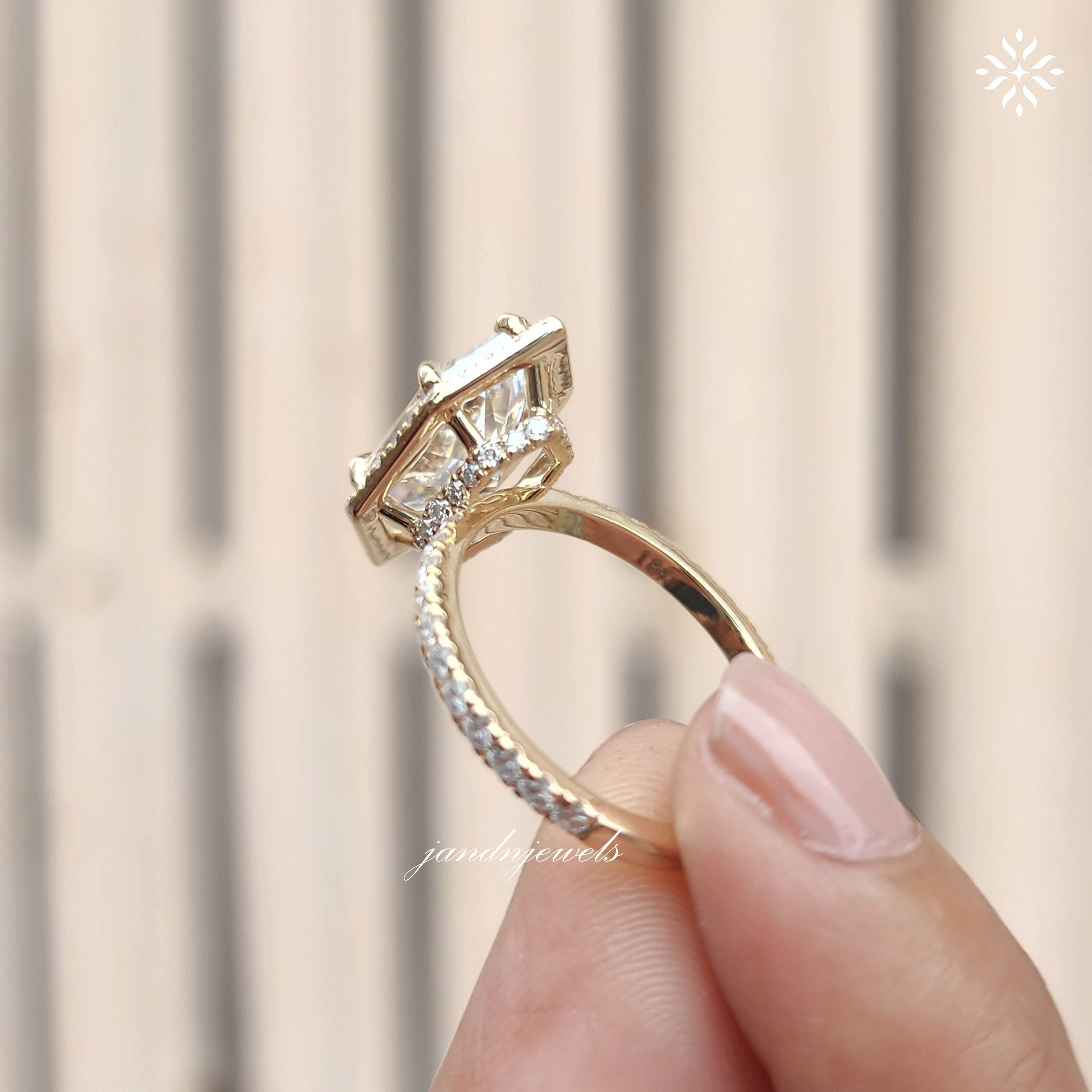 3CT Dutch Marquise Cut Moissanite Engagement Ring 14K Gold Halo Pave Band Hidden Halo Wedding Ring Anniversary Gift Proposal Ring For Her