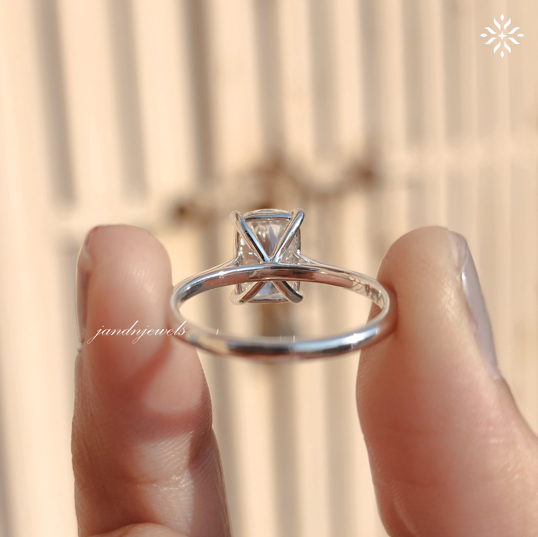 2.5CT Cushion Cut Moissanite Engagement Ring Solitaire 14K Gold Minimalist Wedding Ring for Her