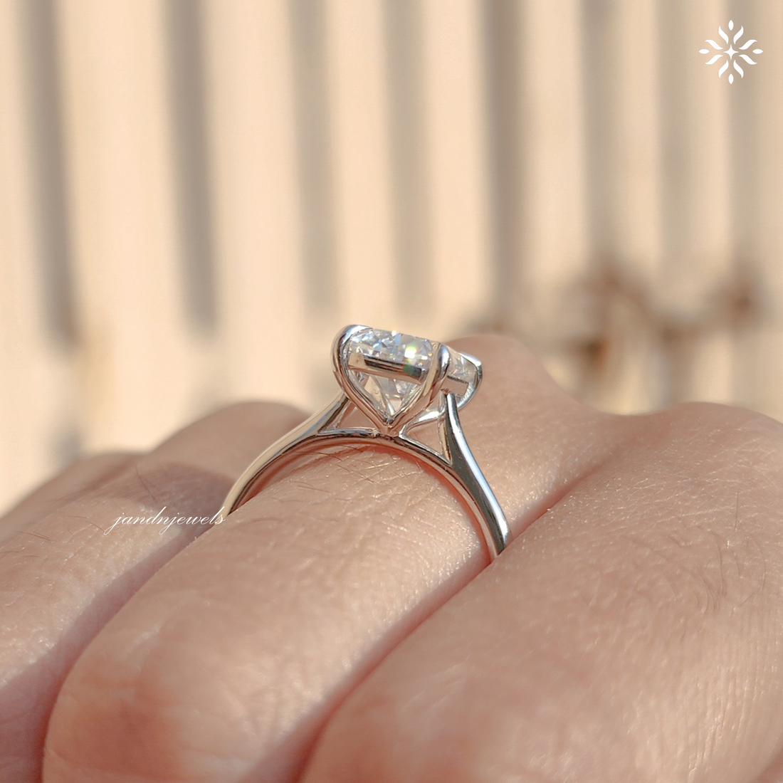 2.5CT Cushion Cut Moissanite Engagement Ring Solitaire 14K Gold Minimalist Wedding Ring for Her