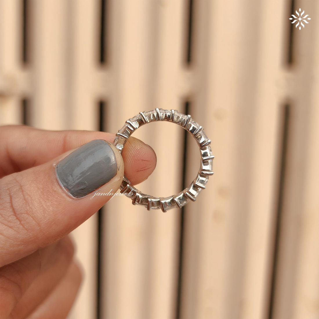 Marquise & Baguette Moissanite Band, Vintage Art Deco Wedding Ring, Half Eternity Stackable Ring, Unique Anniversary Gift Everbee logo Analyze listing