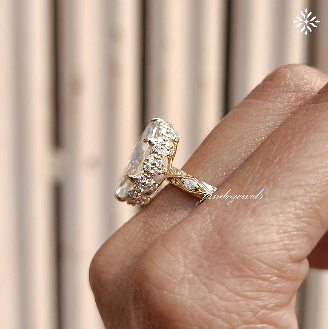 4CT Vintage Marquise Cut Moissanite Engagement Ring Art Deco Hidden Halo Ring 14K Solid Gold Ring Diamond Ring Classic Marquise Ring