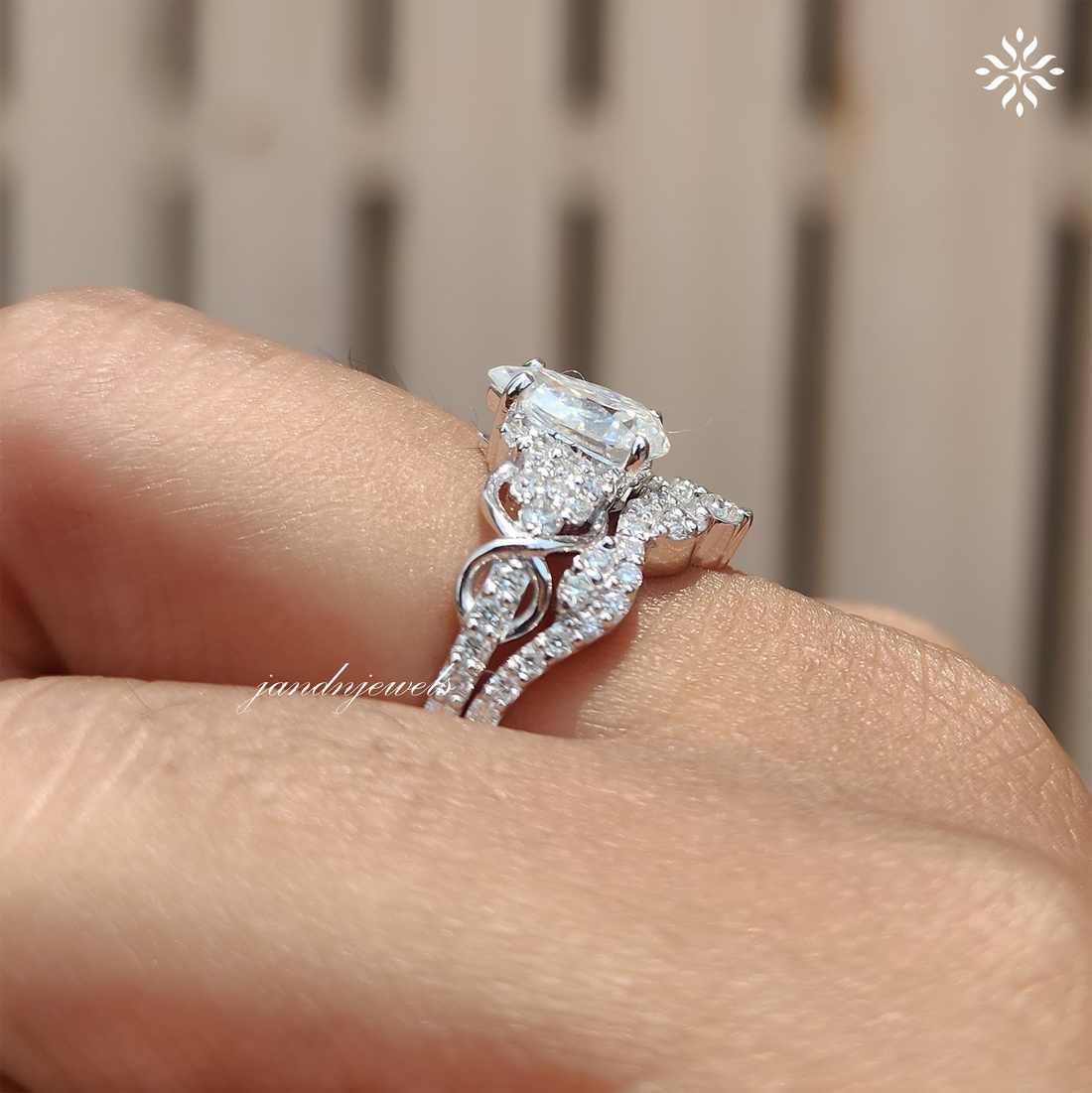 2CT Pear Moissanite Engagement Bridal Ring Set 14K Solid Gold Floral Nature Inspired Wedding Ring Set Promise Anniversary Gifts