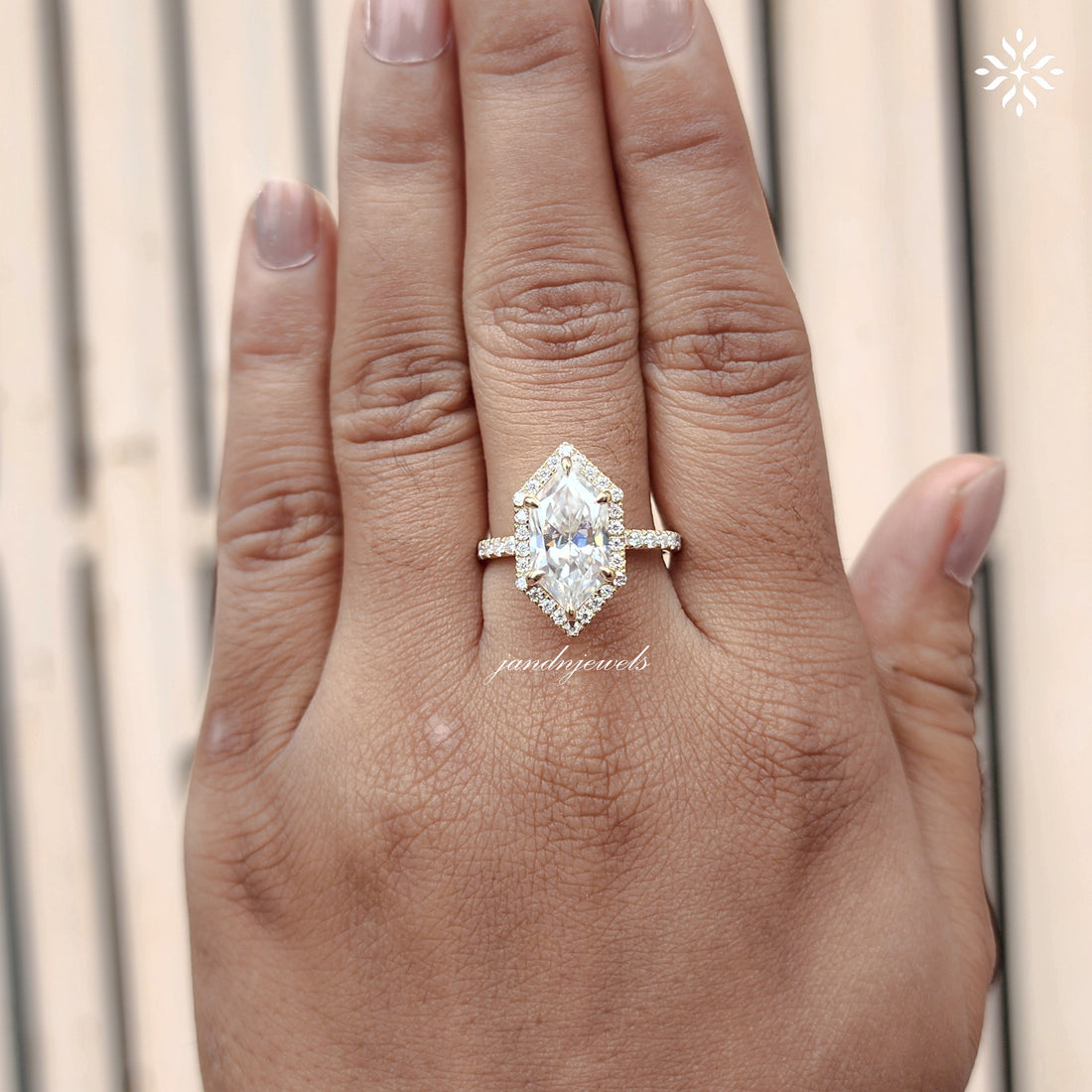 3CT Dutch Marquise Cut Moissanite Engagement Ring 14K Gold Halo Pave Band Hidden Halo Wedding Ring Anniversary Gift Proposal Ring For Her