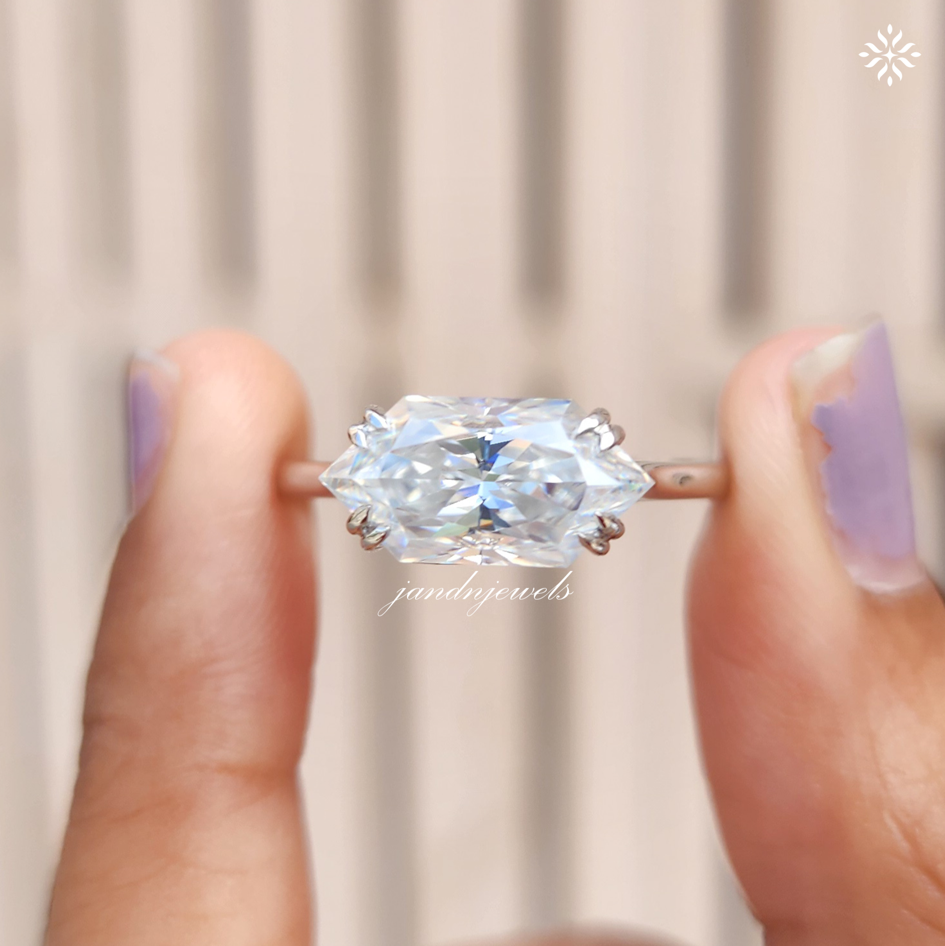 3CT Dutch Marquise Moissanite Ring 14K Gold Engagement Ring East West Dutch Marquise Ring Hidden Halo Ring Double Claw Prong Ring for Her