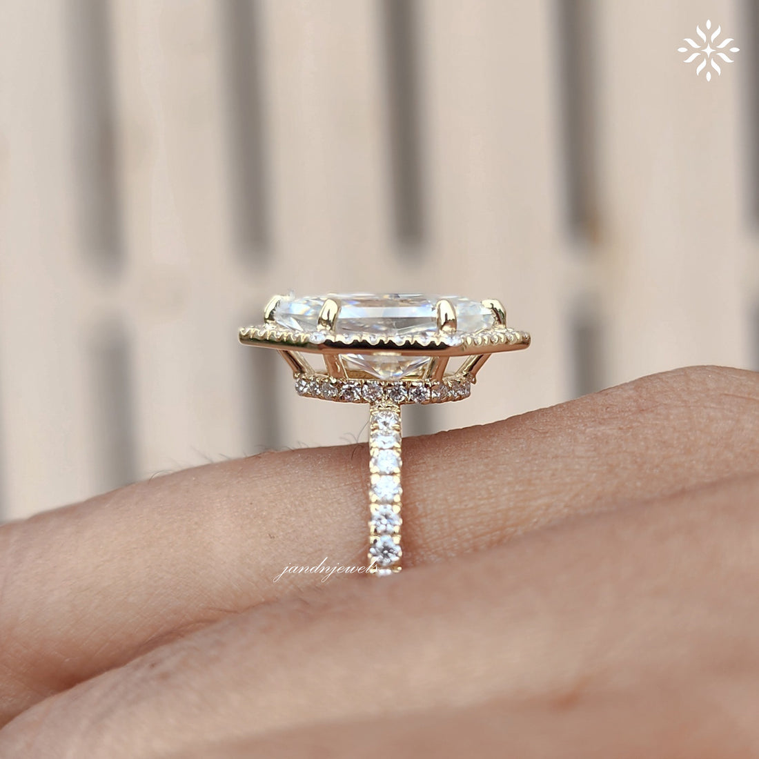 3CT Dutch Marquise Cut Moissanite Engagement Ring 14K Gold Halo Pave Band Hidden Halo Wedding Ring Anniversary Gift Proposal Ring For Her
