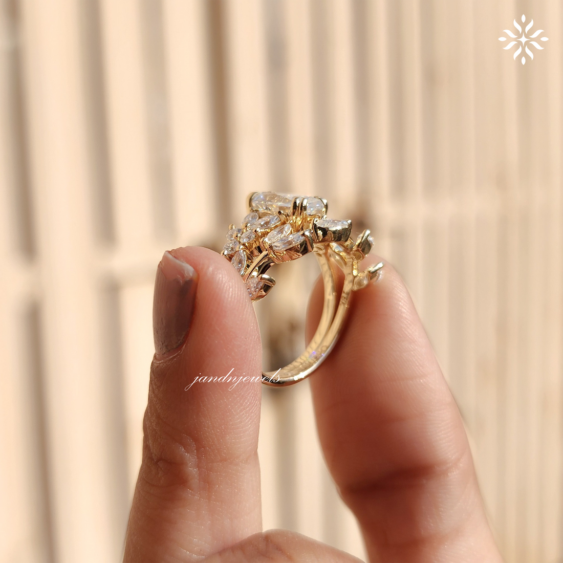Marquise Wedding Set Diamond Bridal Set Ring for Her Marquise Engagement Ring Chevron Ring Set IGI Certified Best Matching Marquise Ring Set