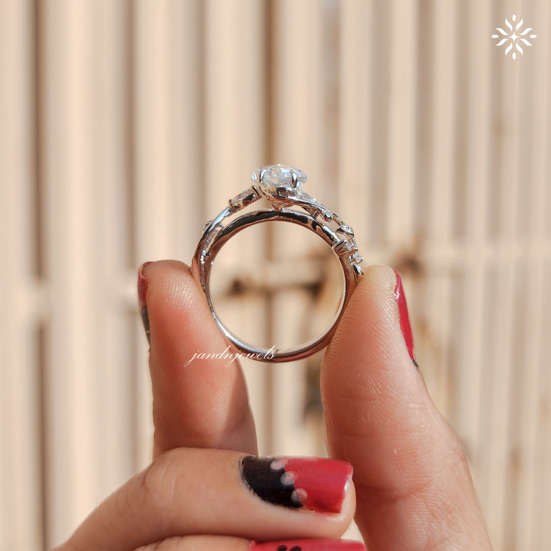 2CT Kite Cut Moissanite Engagement Ring 14K Gold Nature Inspired Ring Leaf Design Ring Solitaire Ring Art Deco Wedding Ring for Her