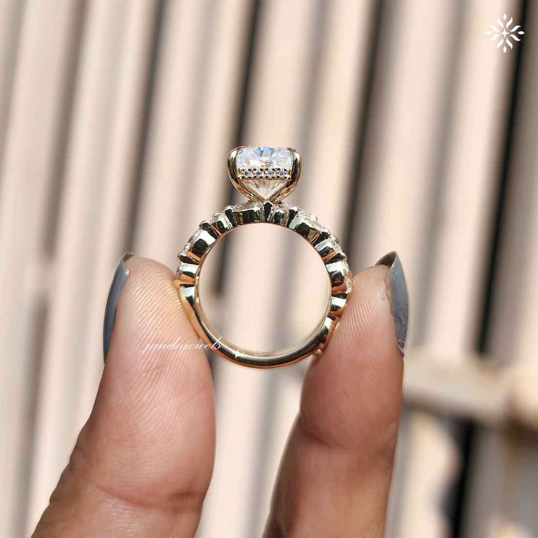 4CT Elongated Radiant Cut Moissanite Diamond Engagement Ring 14K Gold Ring Bridal Set Unique Marquise Diamond Ring Wedding Ring Set