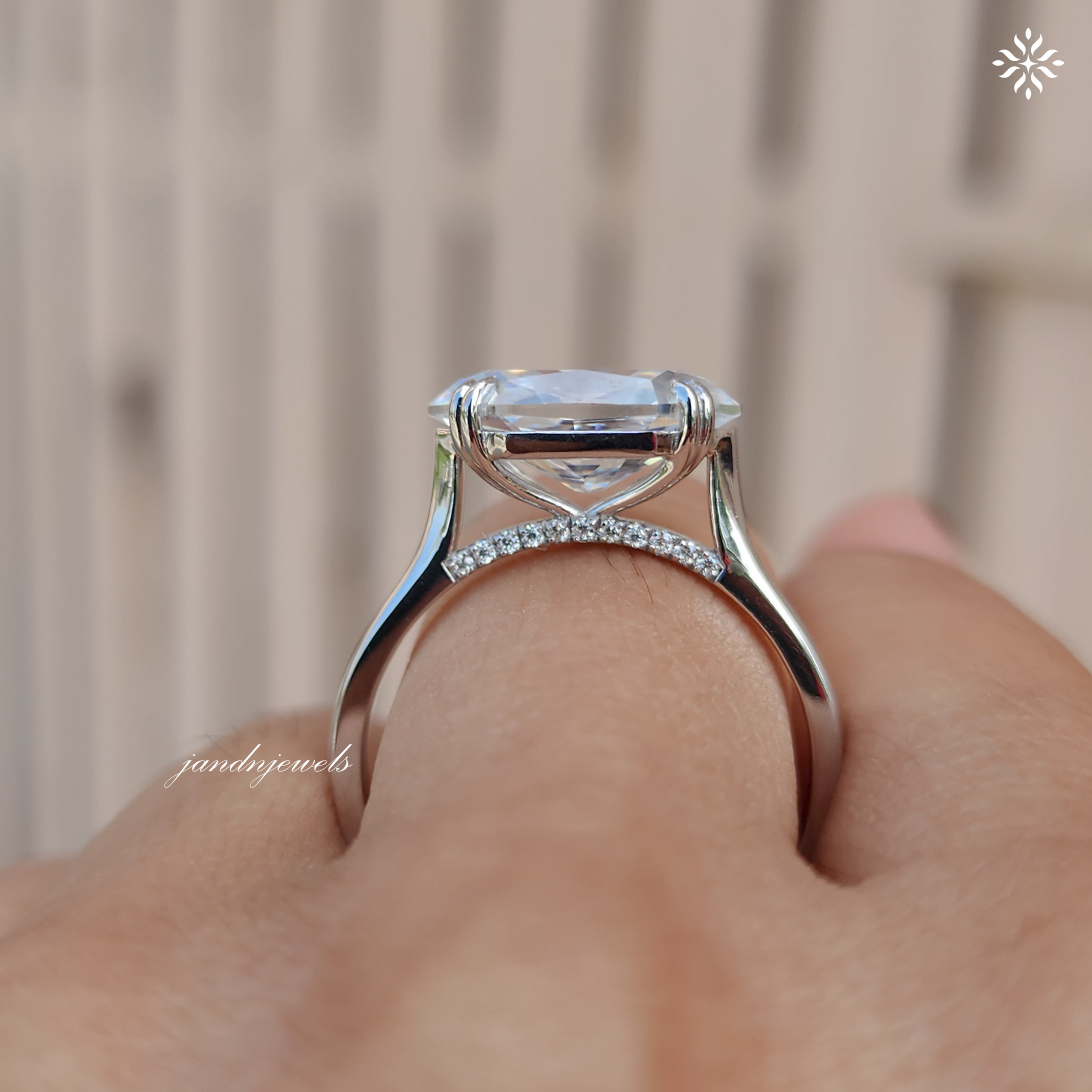 3CT Dutch Marquise Moissanite Ring 14K Gold Engagement Ring East West Dutch Marquise Ring Hidden Halo Ring Double Claw Prong Ring for Her