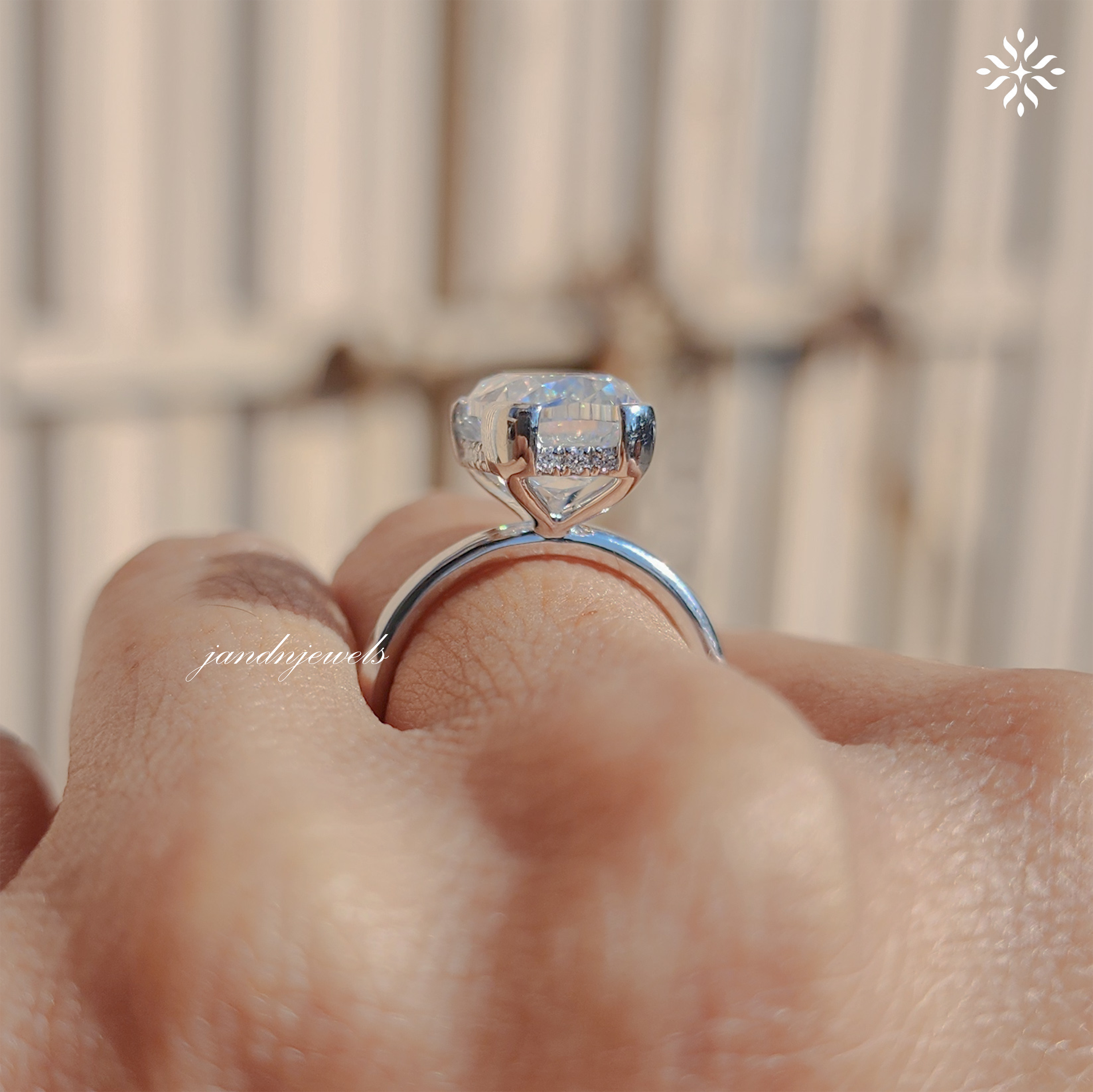 Criss Cut Lab Grown Engagement Ring Gold Antique Diamond Wedding Ring