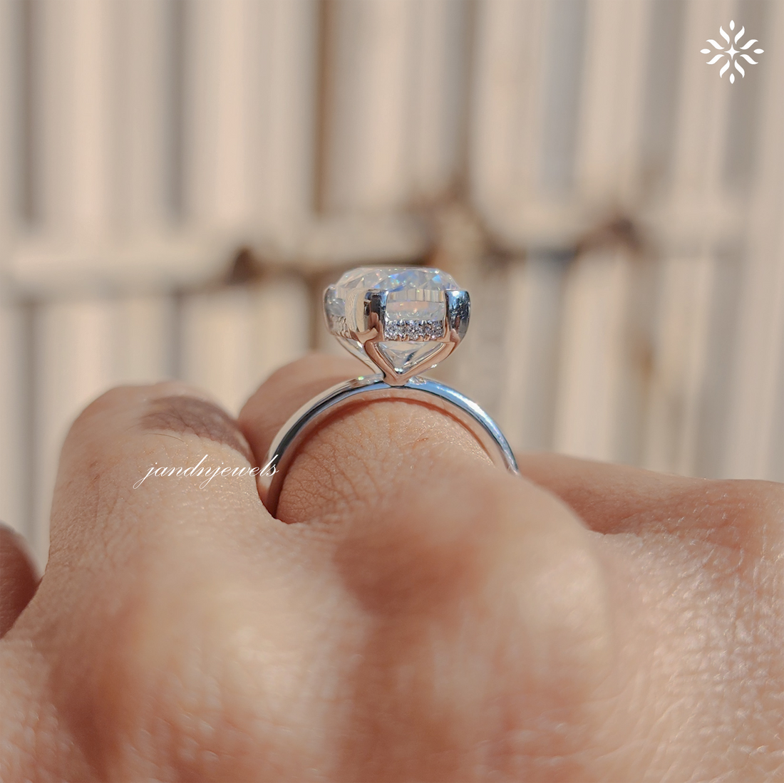 Criss Cut Lab Grown Engagement Ring Gold Antique Diamond Wedding Ring