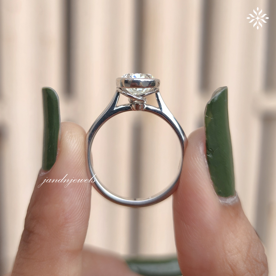 3CT Oval Cut Moissanite Wedding Ring 14k Solid White Gold Engagement Ring Bezel Set Moissanite Rings Gift's Rings For Her