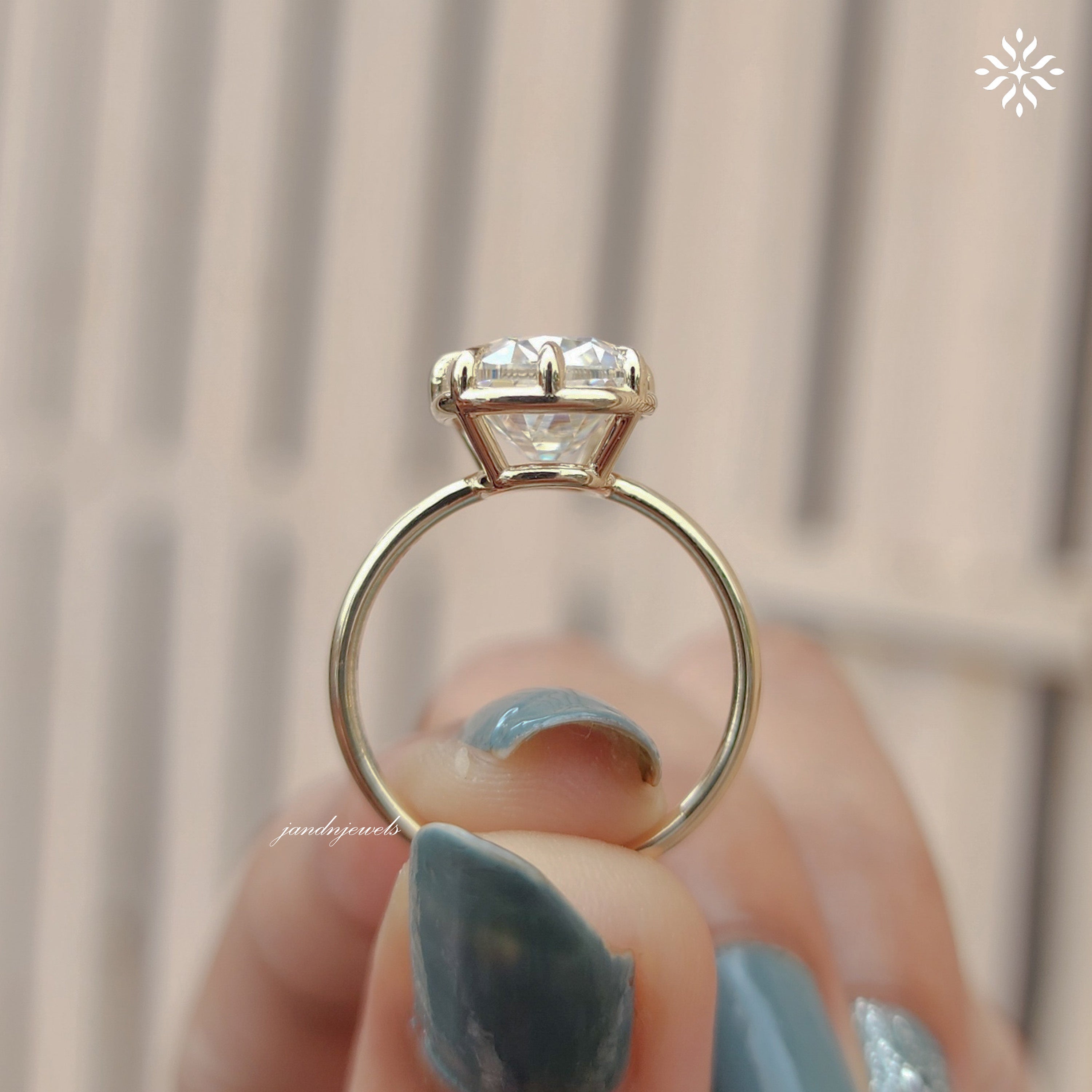 Old Mine 5 CT Elongated Cushion Cut Moissanite Ring Bezel Set Engagement Ring 14K Gold Wedding Ring Antique Diamond Ring Anniversary Ring