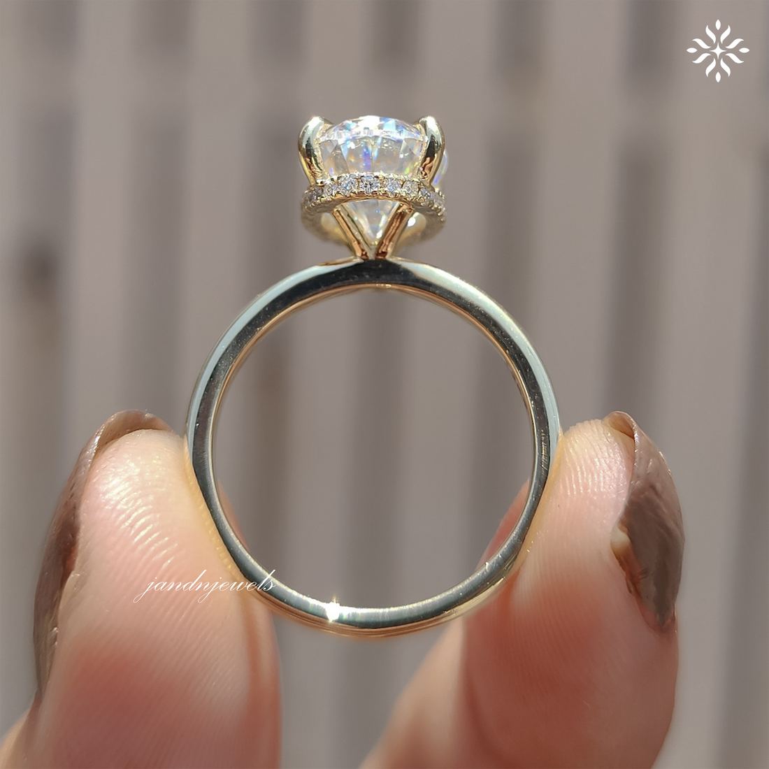 3CT Oval Cut Moissanite Engagement Ring Hidden Halo Diamond Ring 14K Solid Gold Ring Solitaire Ring