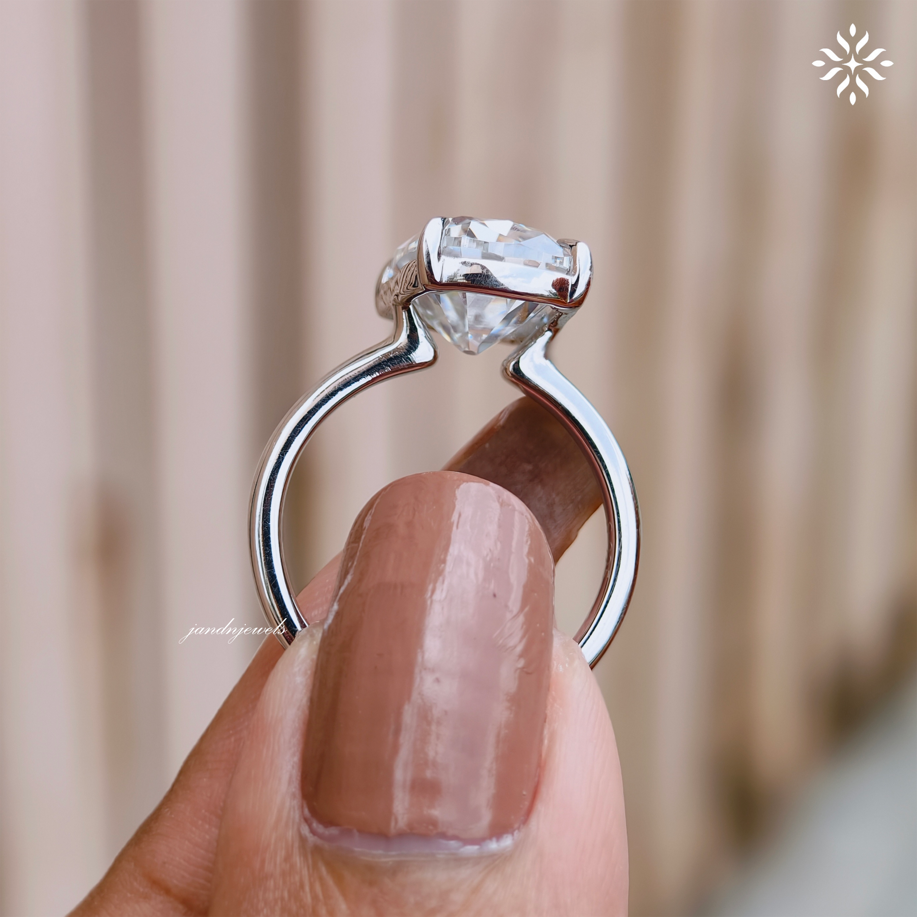 5CT Old Mine Cushion Moissanite Diamond Engagement Ring Solitaire Ring