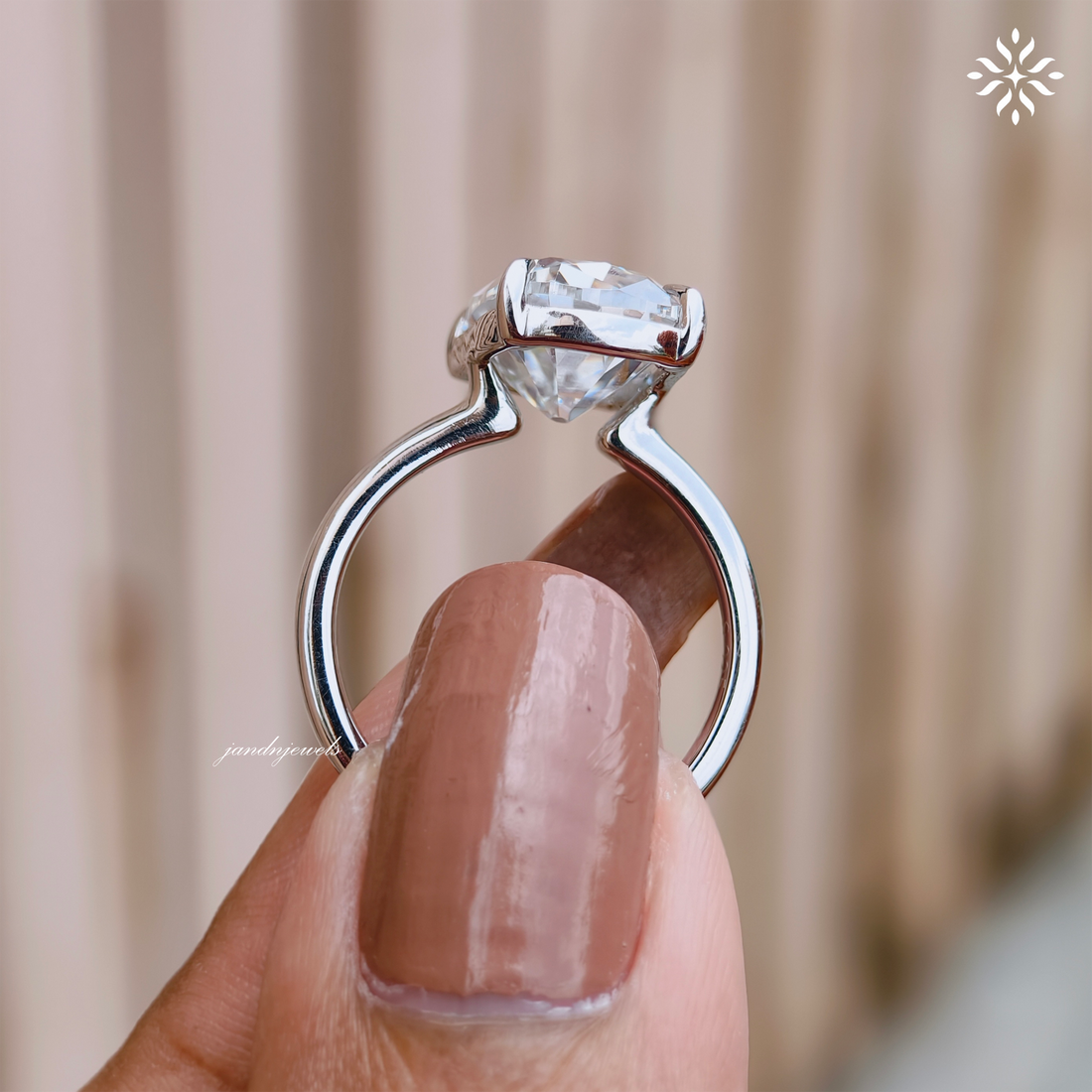 5CT Old Mine Cushion Moissanite Diamond Engagement Ring Solitaire Ring