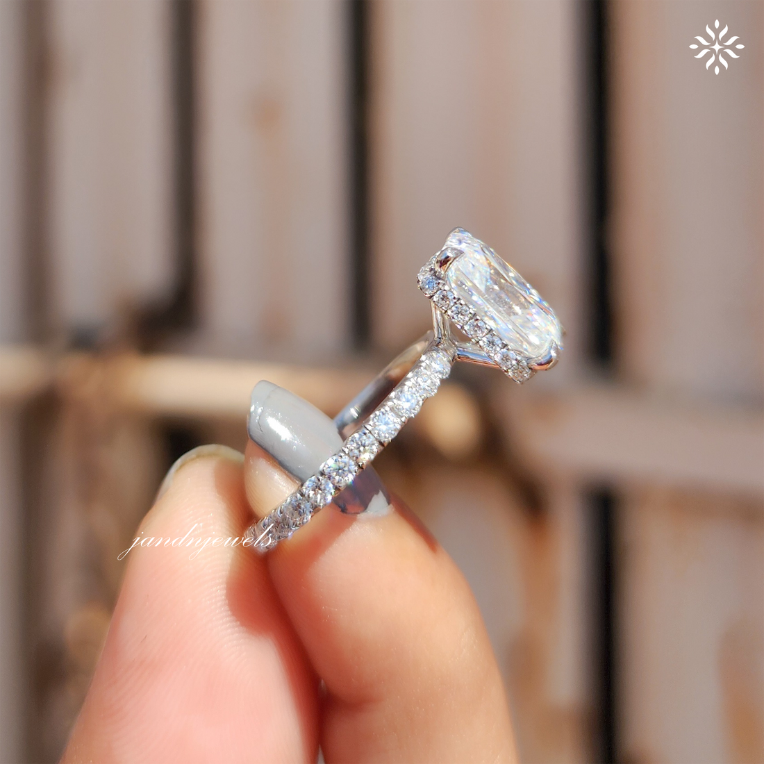 1.25 Carats Radiant Cut Engagement Ring Wedding Ring Sterling Silver Solitaire Ring Promise Ring Half Eternity Band Silver Wedding Ring