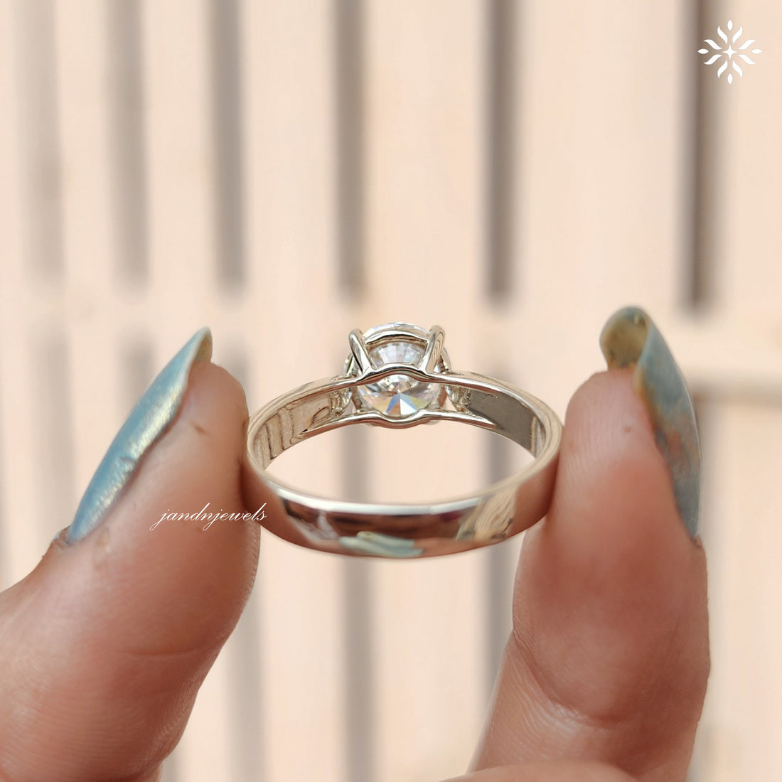 2CT E Color VVS1 Brilliant Round Cut Lab Grown Diamond Ring Solitaire Engagement Ring