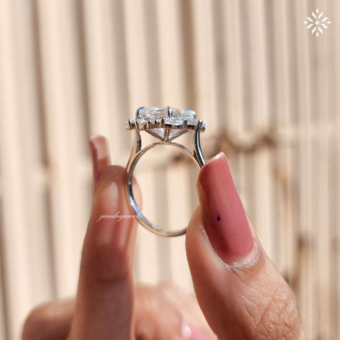 3.00 CT Emerald Cut Moissanite Engagement Ring, Emerald Cut Ring, Moissanite Engagement Ring, Hidden Halo Ring