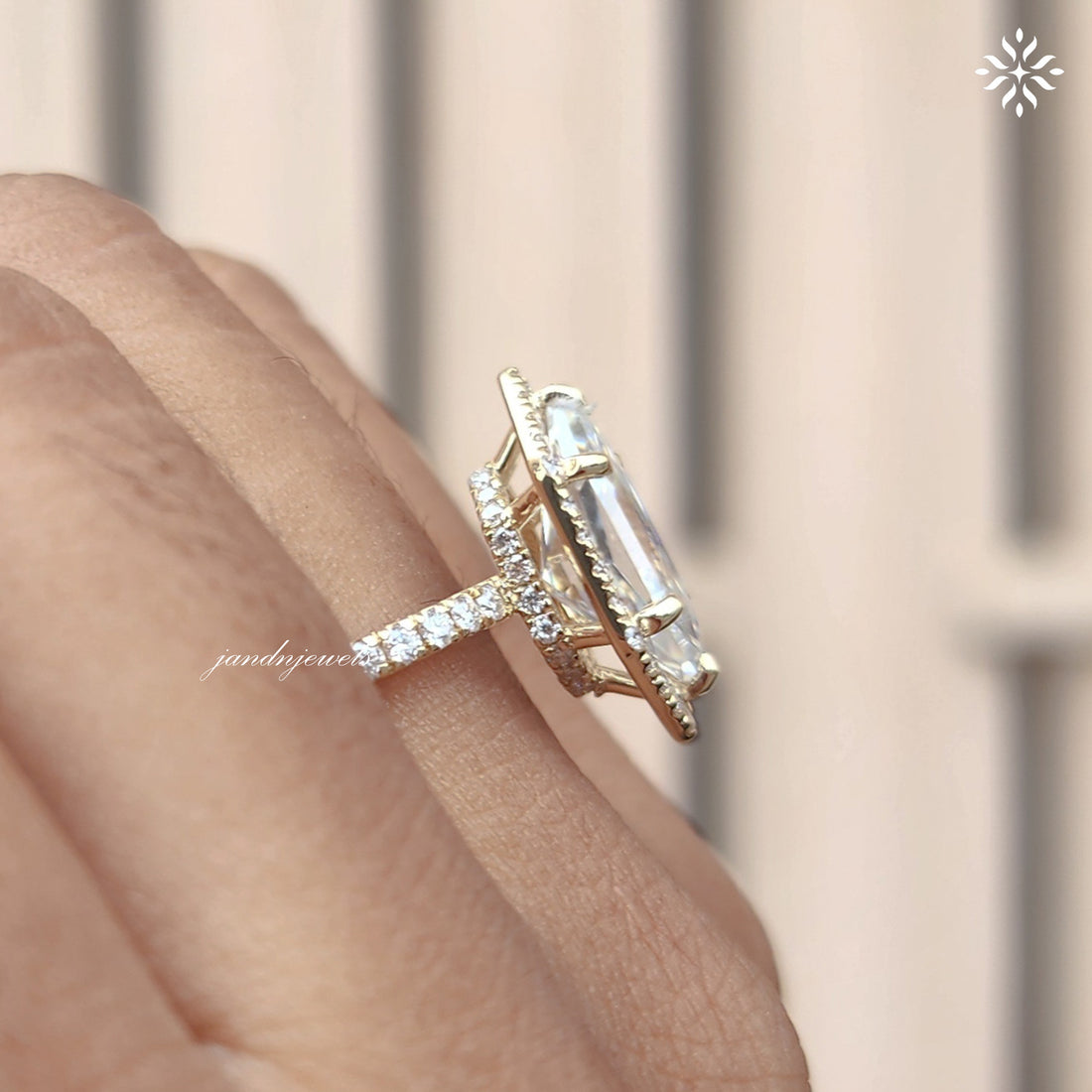 3CT Dutch Marquise Cut Moissanite Engagement Ring 14K Gold Halo Pave Band Hidden Halo Wedding Ring Anniversary Gift Proposal Ring For Her