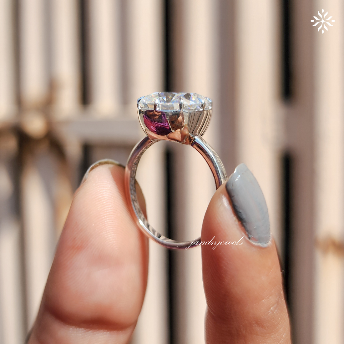 Cushion Cut Moissanite Diamond Ring Hidden Halo Engagement Ring 14K White Gold Solitaire Ring Minimalist Bridal Jewelry Gift for Her