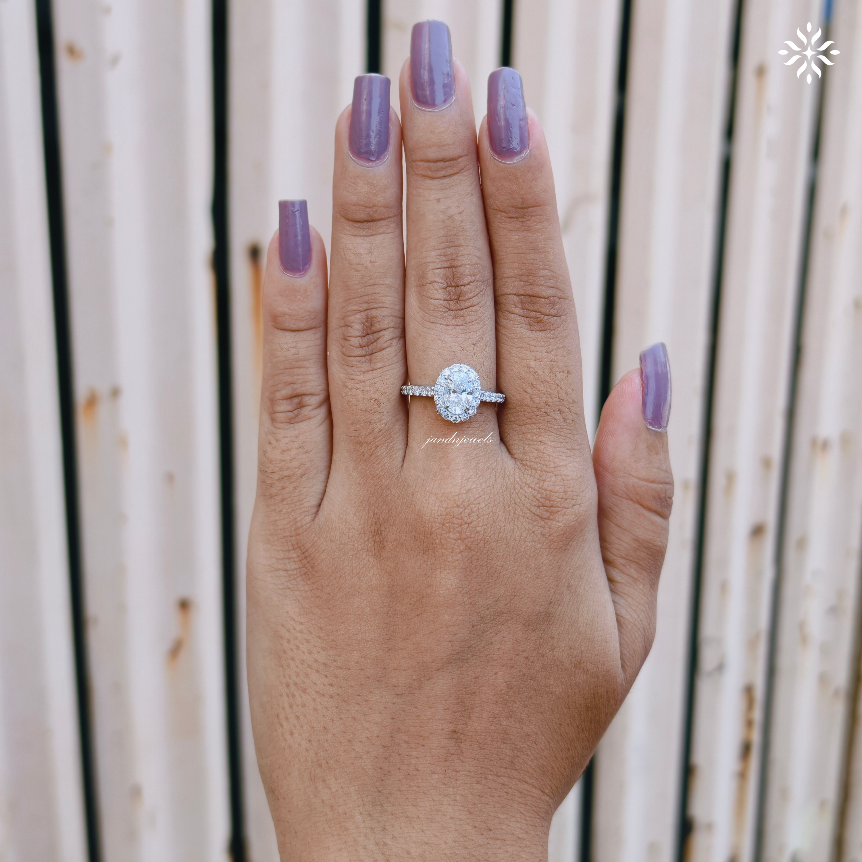 Oval Halo Lab Grown Diamond Ring, Hidden Halo Engagement Ring, 14K Gold Wedding Band, Bridal Ring Everbee logo Analyze listing