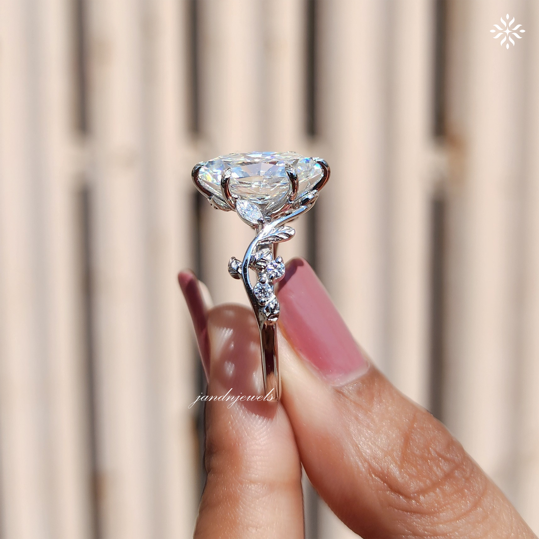 Vintage Dutch Marquise Engagement Gold Ring, Nature Inspired Leaf Style Vintage Wedding Rings for Women, Antique Diamond Ring Gift for Her