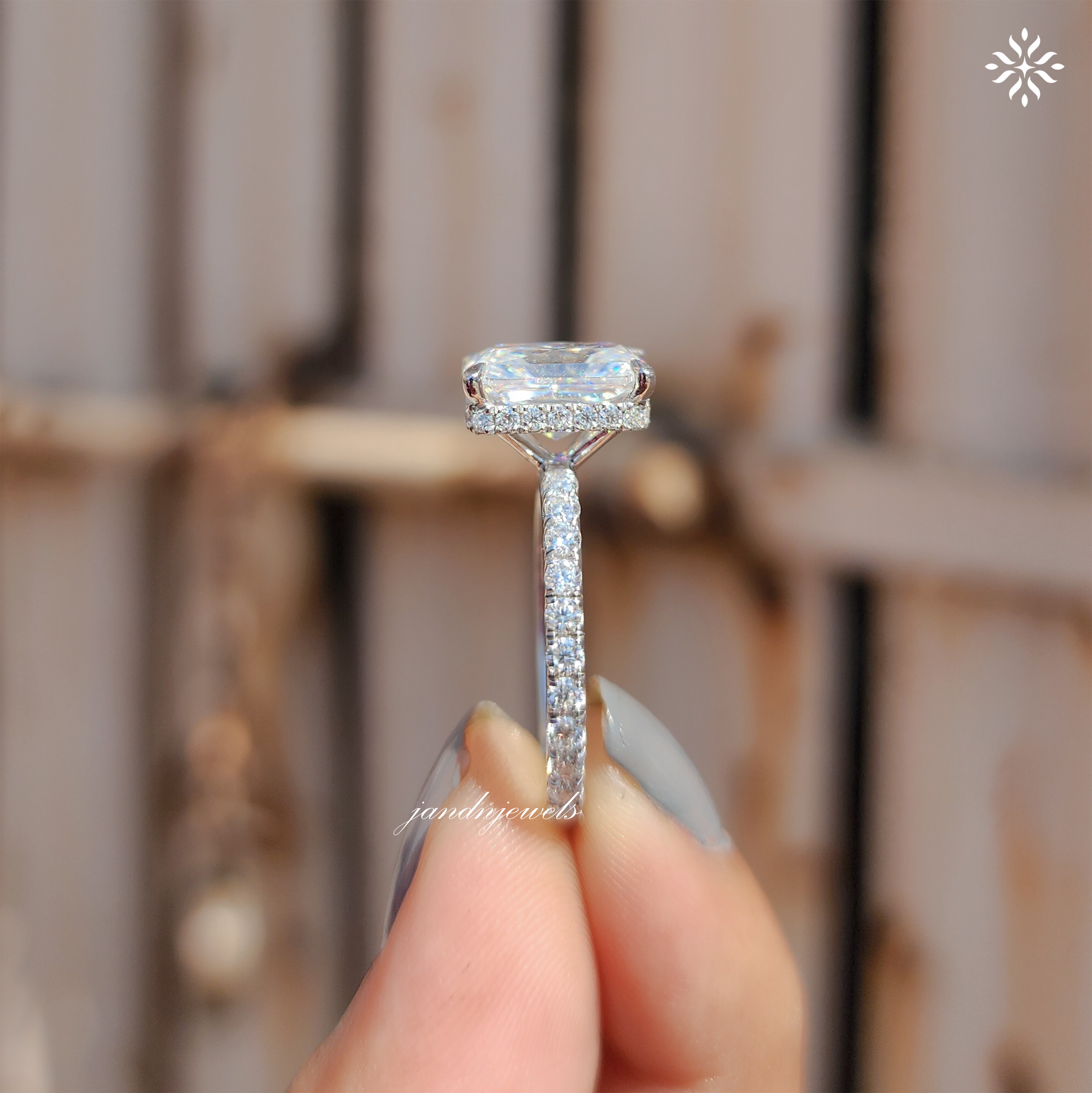 1.25 Carats Radiant Cut Engagement Ring Wedding Ring Sterling Silver Solitaire Ring Promise Ring Half Eternity Band Silver Wedding Ring