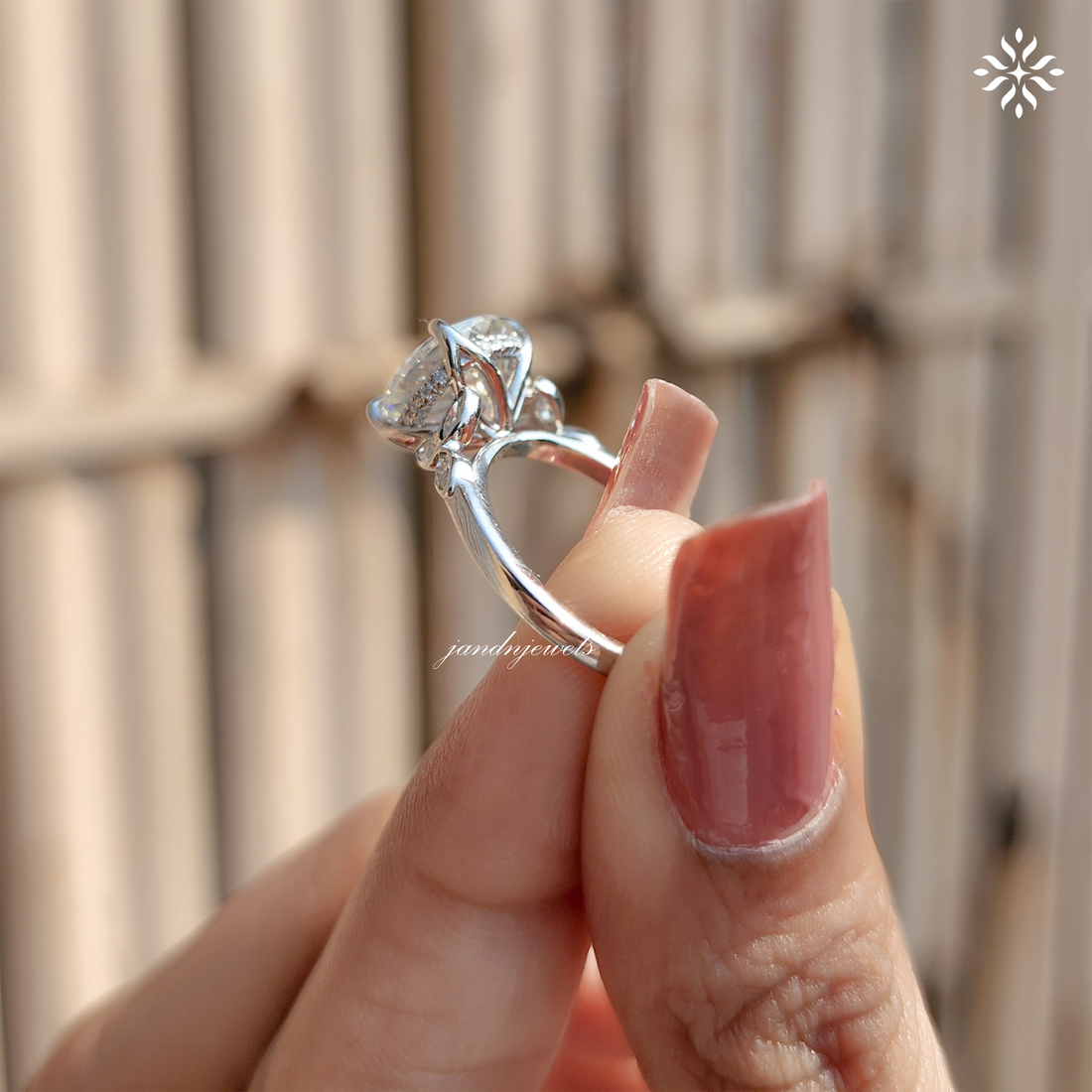 Custom 2CT Portuguese Cut Moissanite Engagement Ring, 14K Solid Gold Ring, Dainty Promise Ring for Her, Mystique Cathedral Setting Ring