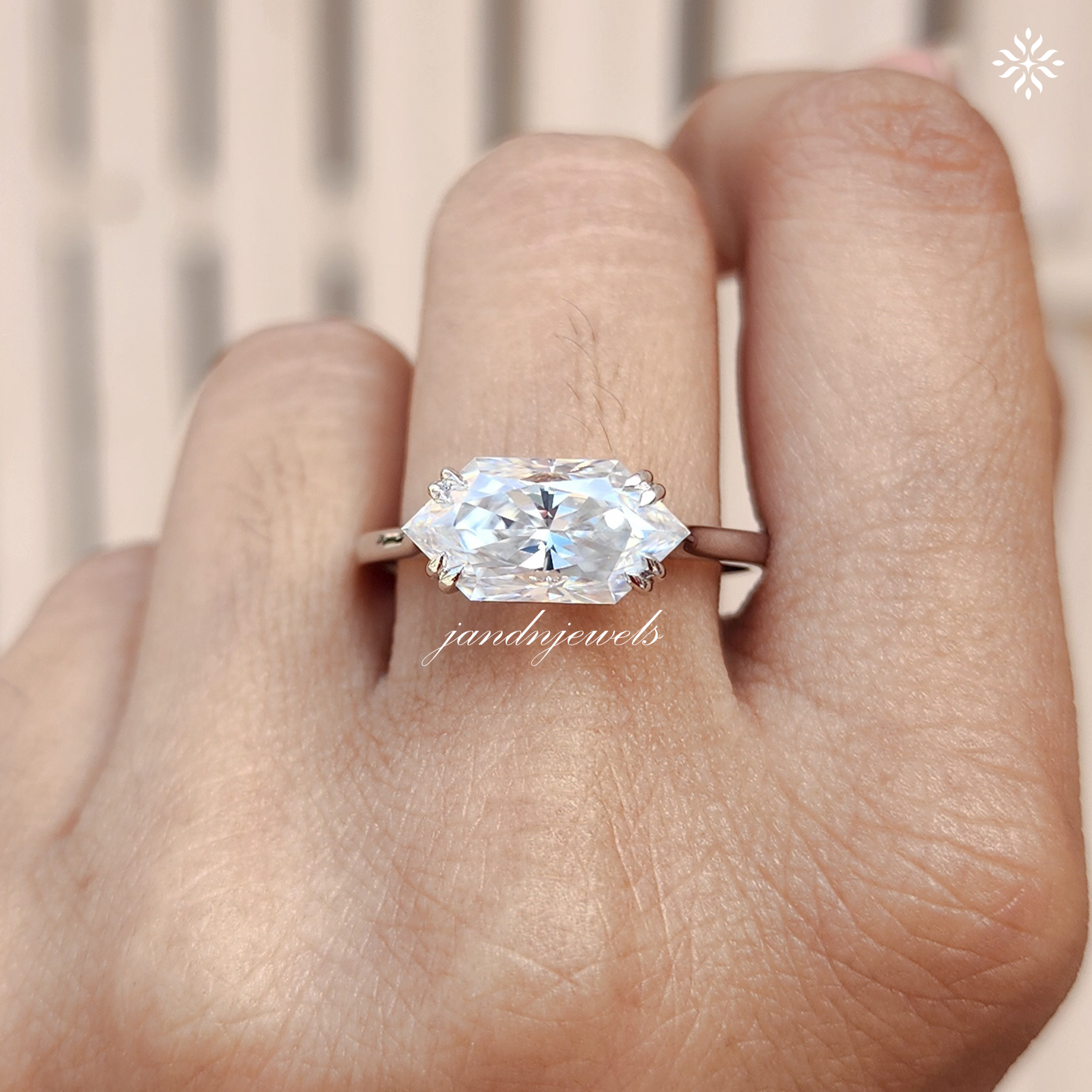 3CT Dutch Marquise Moissanite Ring 14K Gold Engagement Ring East West Dutch Marquise Ring Hidden Halo Ring Double Claw Prong Ring for Her