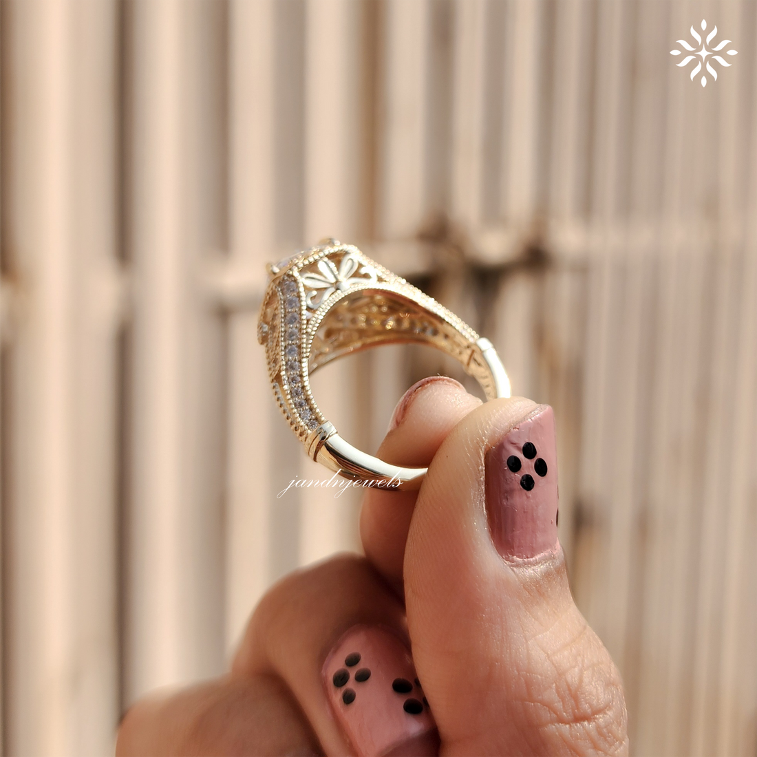 Art Deco Old Mine Cushion Cut Moissanite Engagement Ring Handcrafted Engraved Milgrain Ring 14K Solid Gold Vintage Ring, Taylor Swift Ring