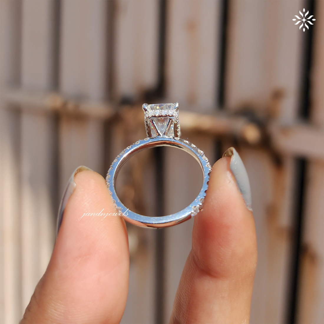 1.25 Carats Radiant Cut Engagement Ring Wedding Ring Sterling Silver Solitaire Ring Promise Ring Half Eternity Band Silver Wedding Ring