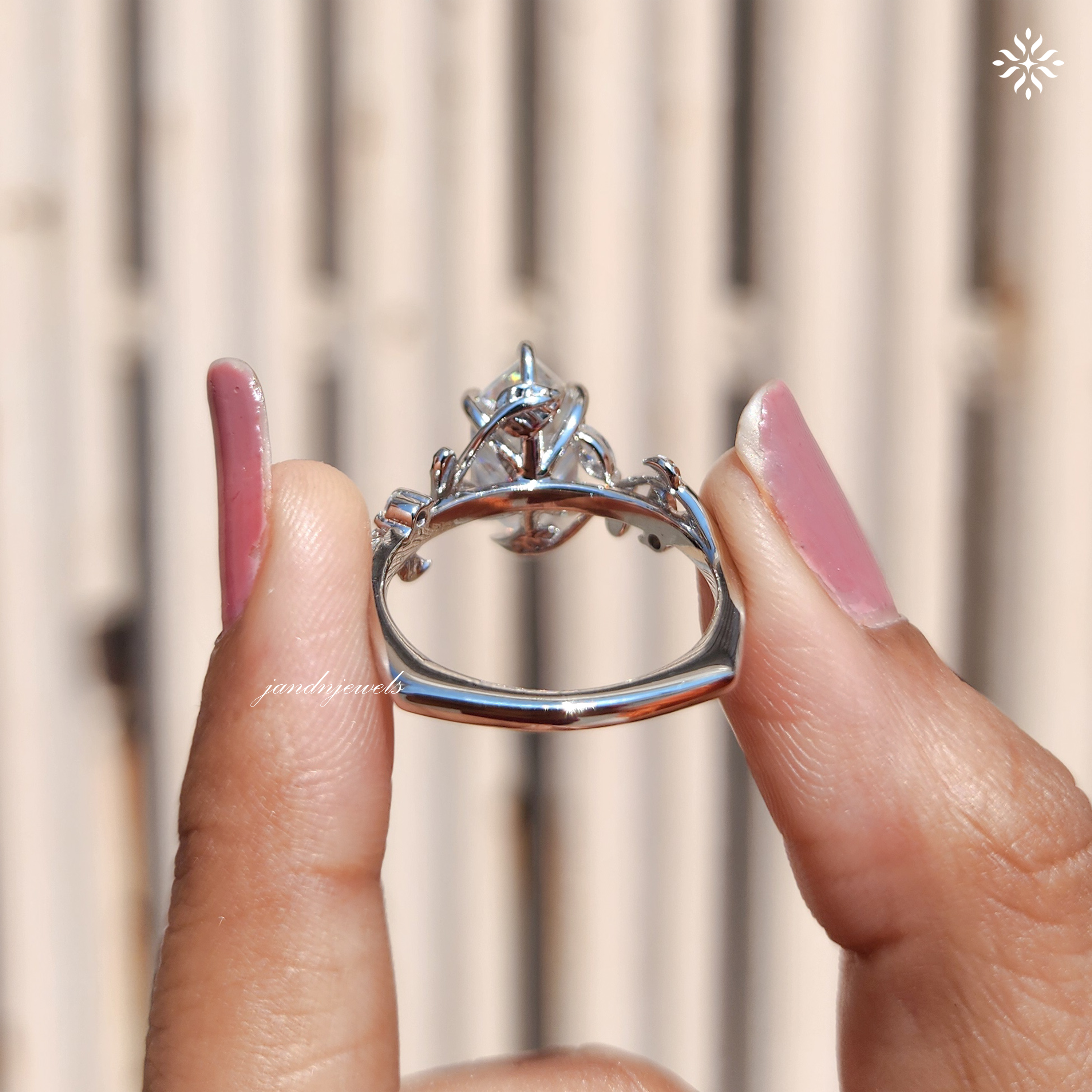 Vintage Dutch Marquise Engagement Gold Ring, Nature Inspired Leaf Style Vintage Wedding Rings for Women, Antique Diamond Ring Gift for Her