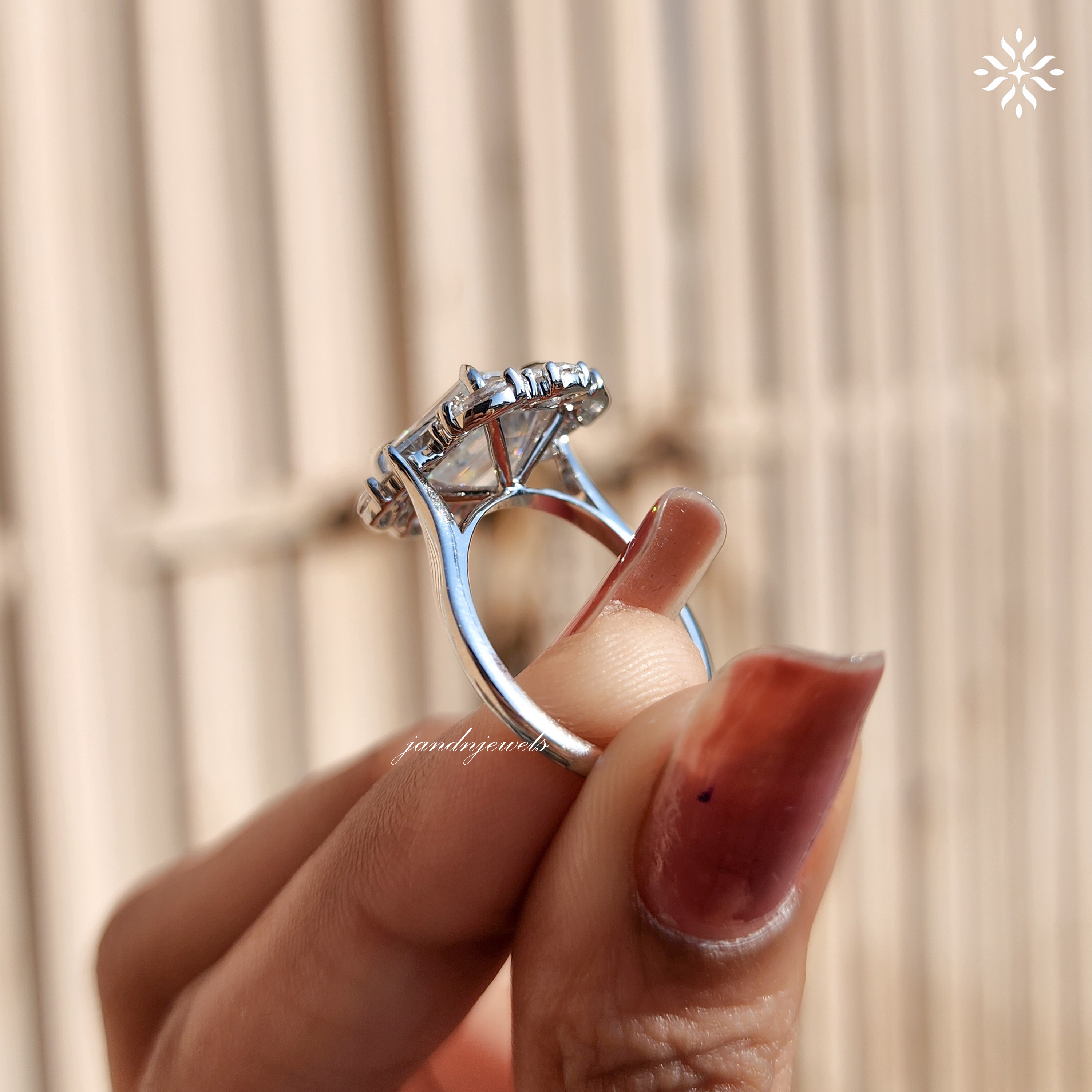 3.00 CT Emerald Cut Moissanite Engagement Ring, Emerald Cut Ring, Moissanite Engagement Ring, Hidden Halo Ring