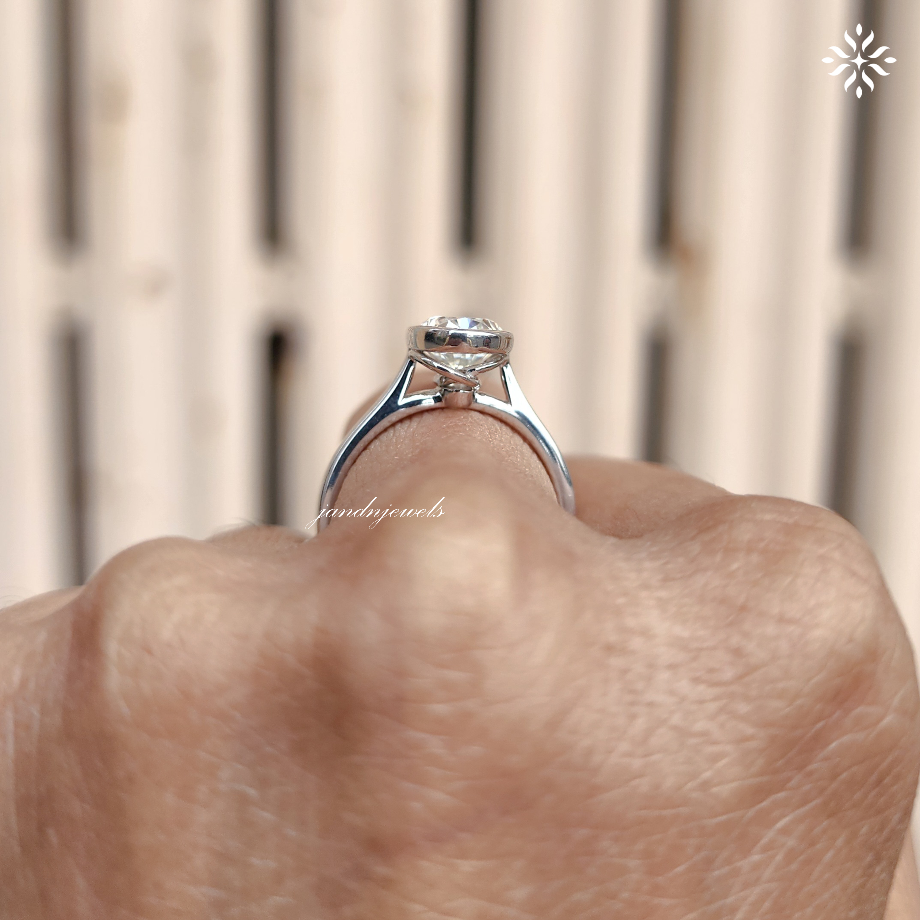 3CT Oval Cut Moissanite Wedding Ring 14k Solid White Gold Engagement Ring Bezel Set Moissanite Rings Gift's Rings For Her
