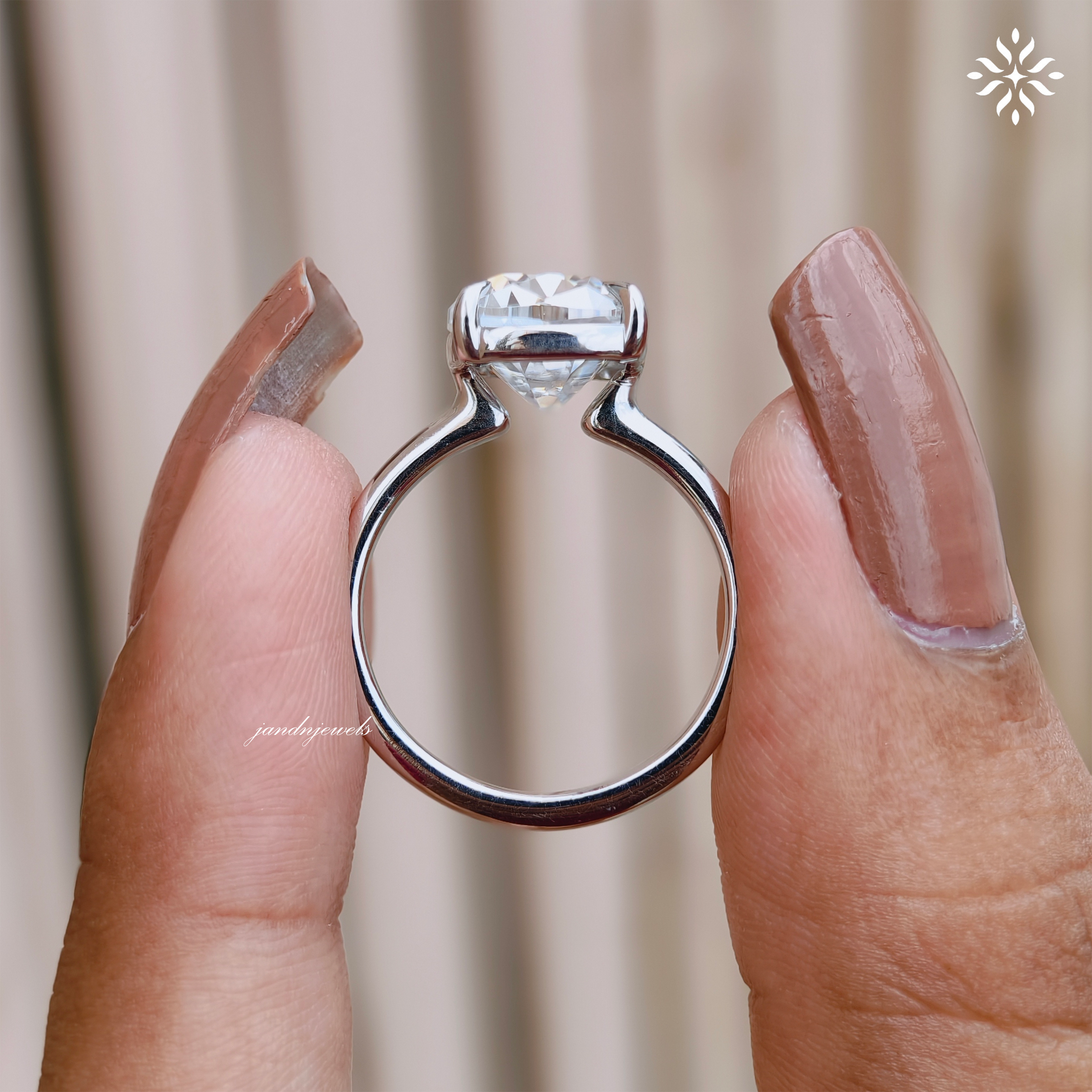 5CT Old Mine Cushion Moissanite Diamond Engagement Ring Solitaire Ring