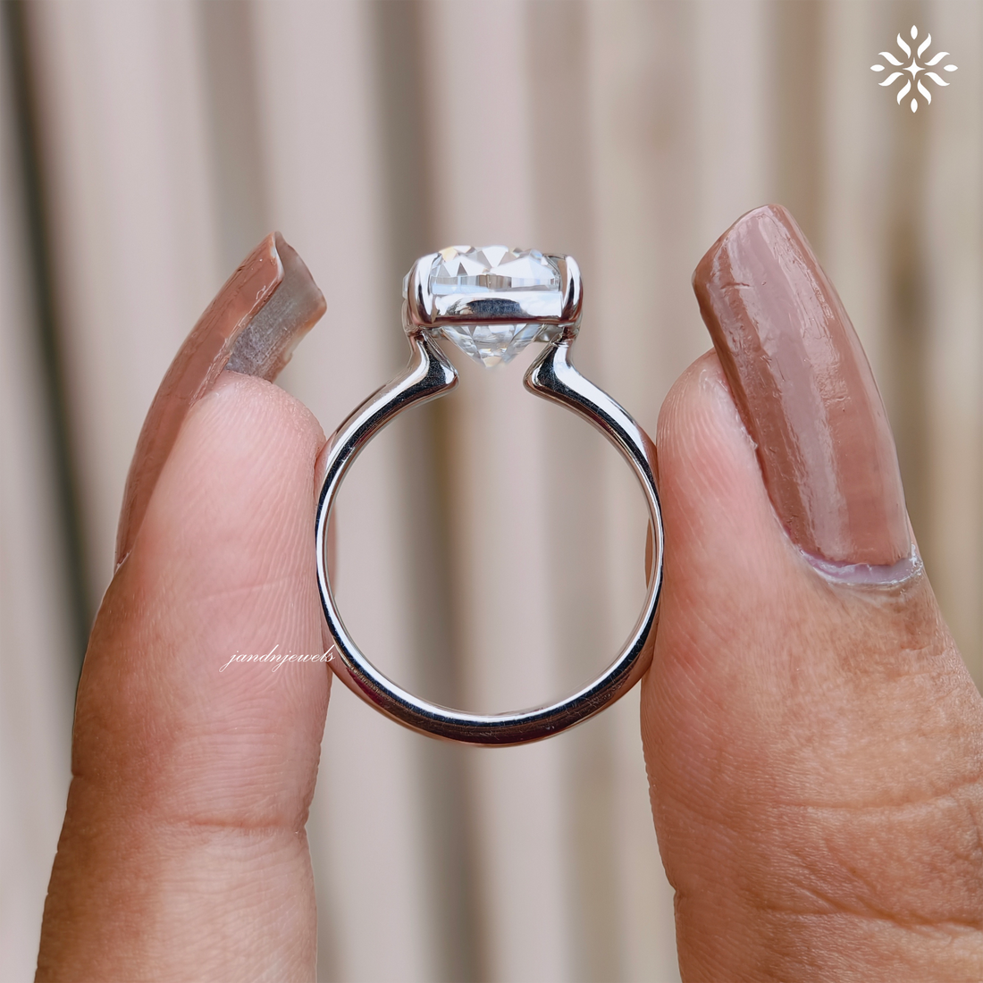 5CT Old Mine Cushion Moissanite Diamond Engagement Ring Solitaire Ring