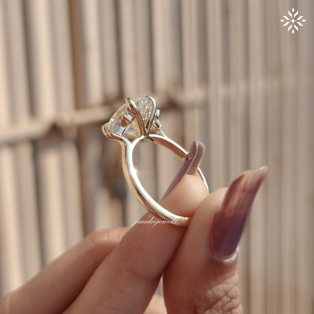 4CT Oval Cut Moissanite Engagement Ring Cluster Diamond Ring Wedding Ring 14K Solid Gold Ring
